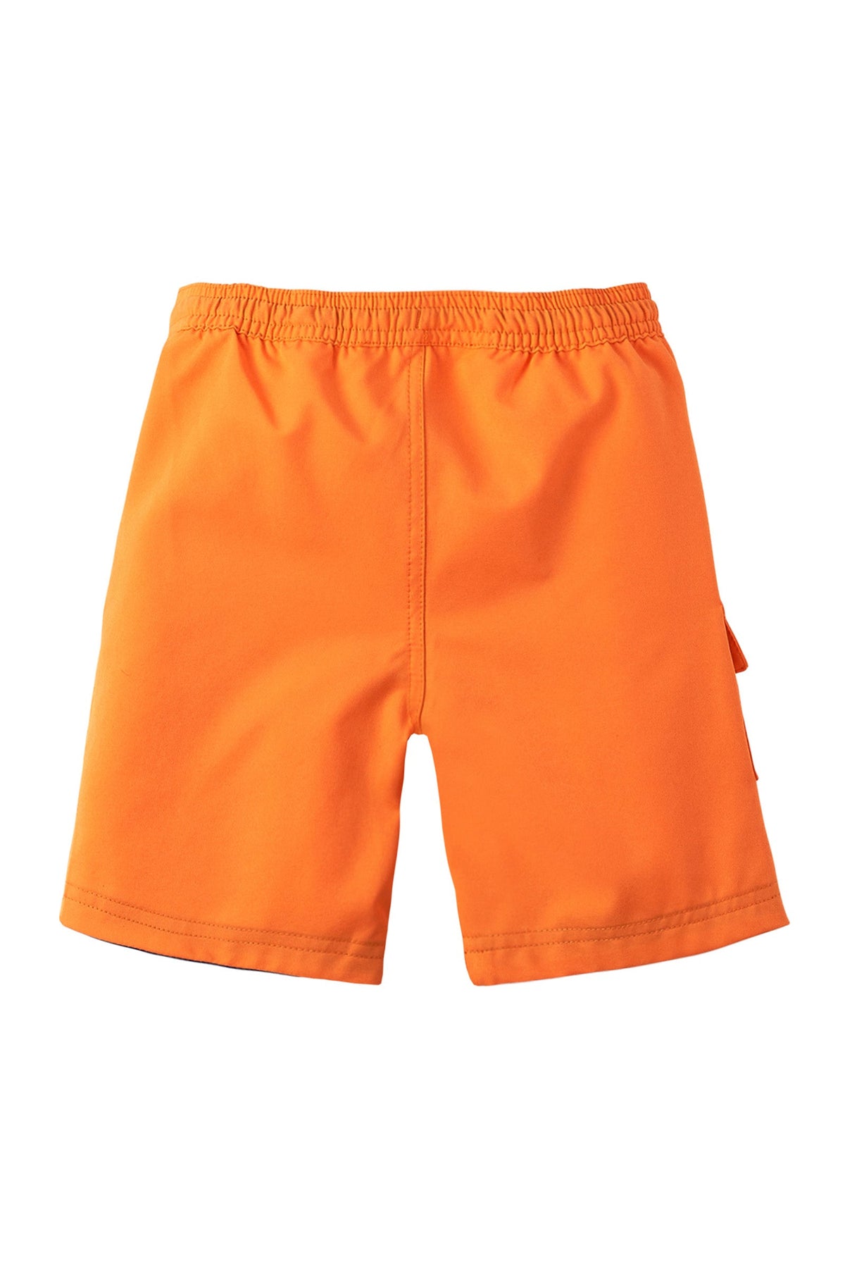 Back of the Boy's Classic Board Shorts in Orange