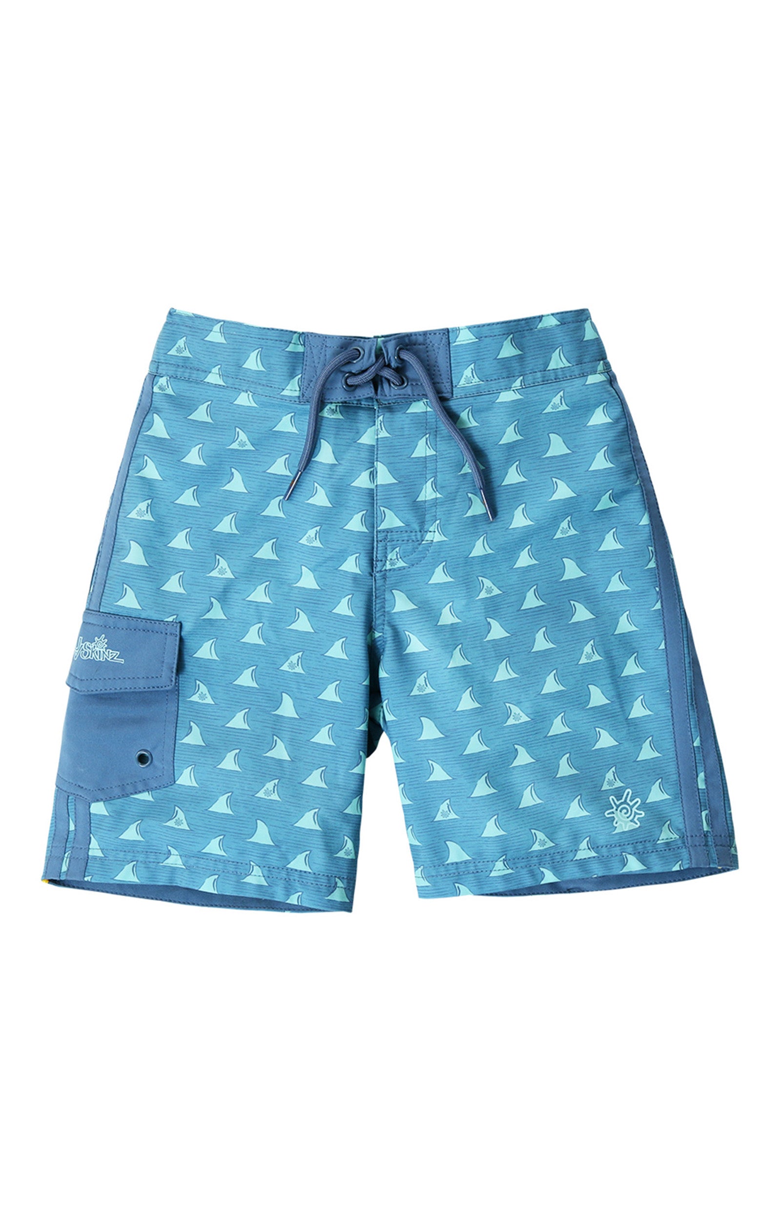 Boy's Racer Stripe Board Shorts in Fin Tastic Adventure|fin-tastic-adventure