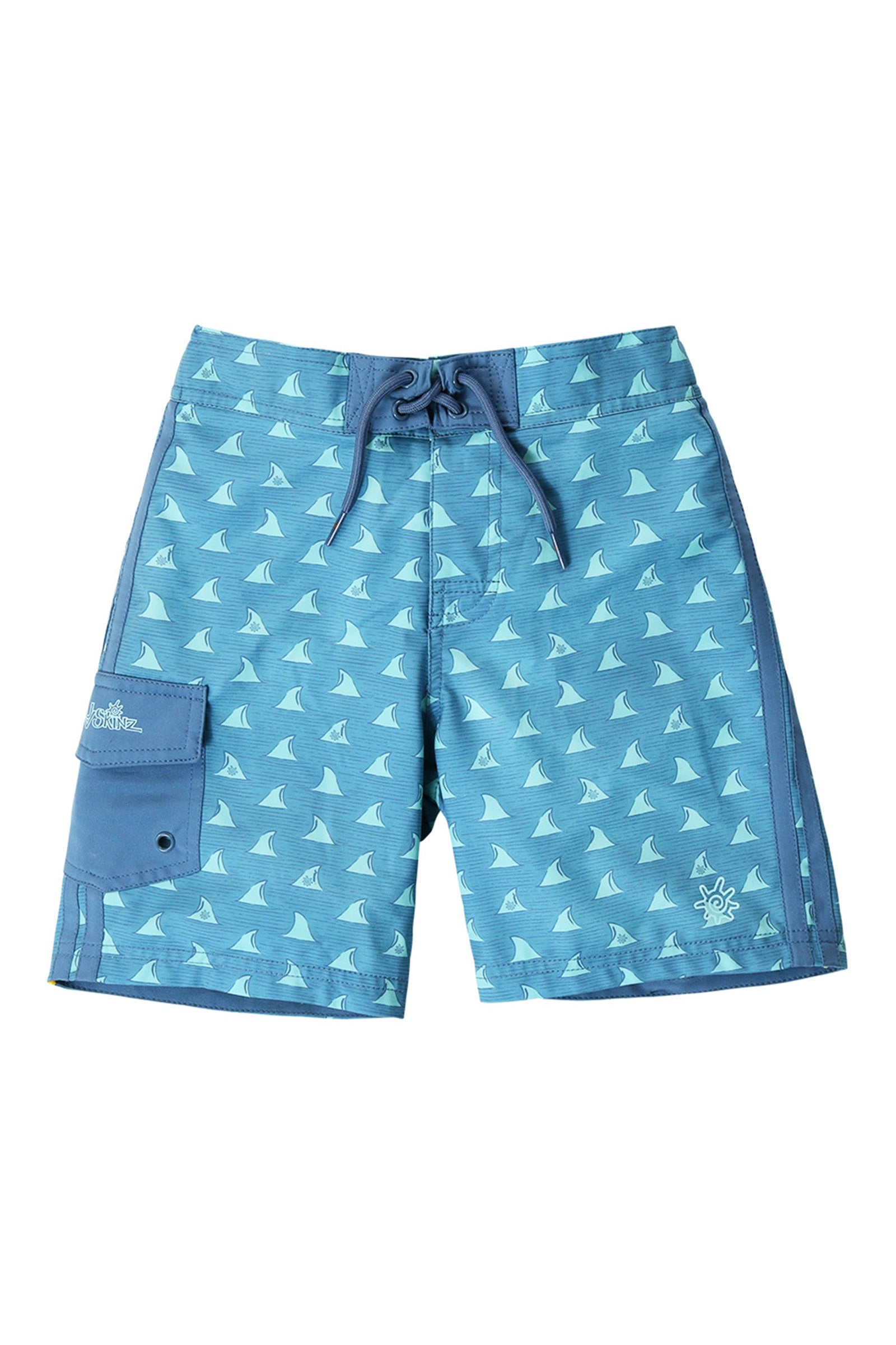 Boy's Racer Stripe Board Shorts in Fin Tastic Adventure|fin-tastic-adventure