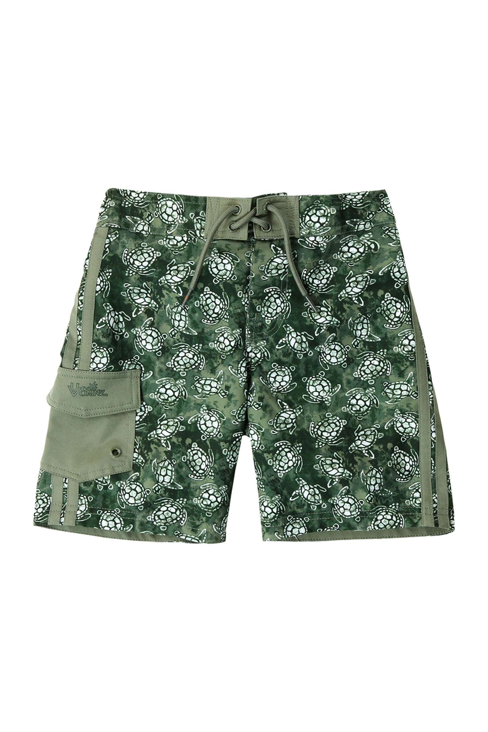 Boy's Racer Stripe Board Short in Turtle Cove|turtle-cove