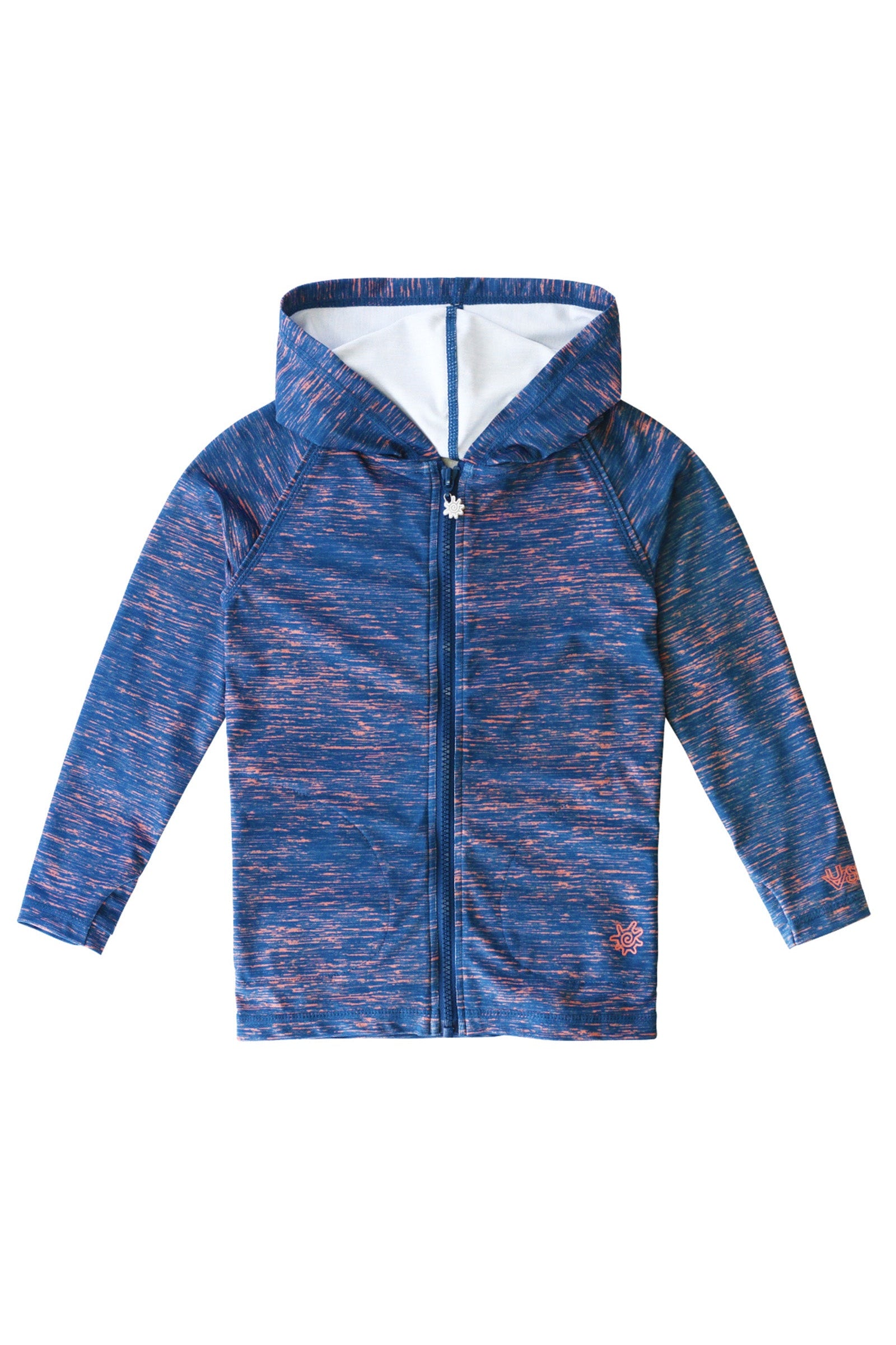 boy's zip-up hoodie in midnight jaspe|midnight-jaspe