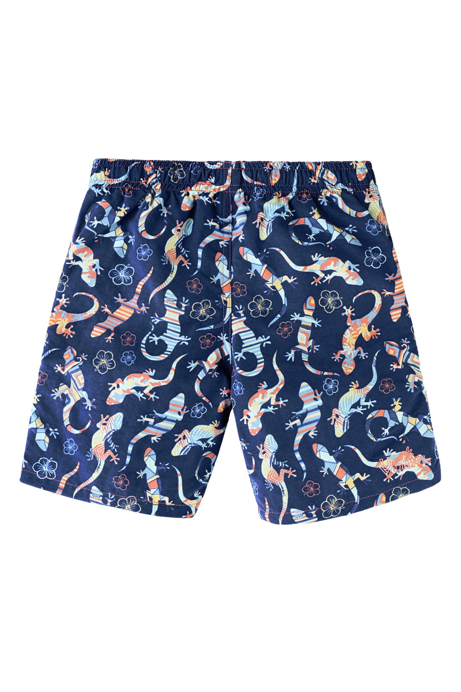 back of the boys beach shorts in camo gecko|camo-gecko