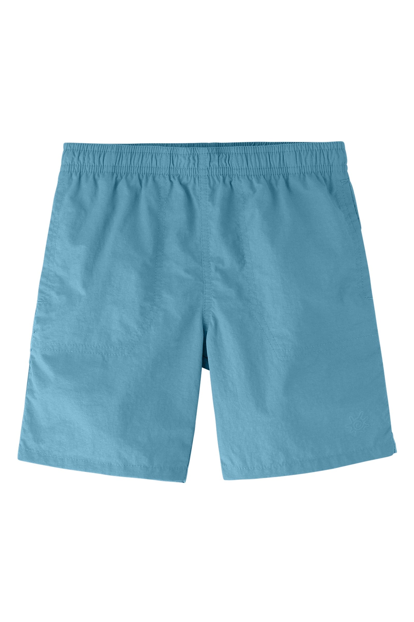 back of the boys beach shorts in lagoon|lagoon
