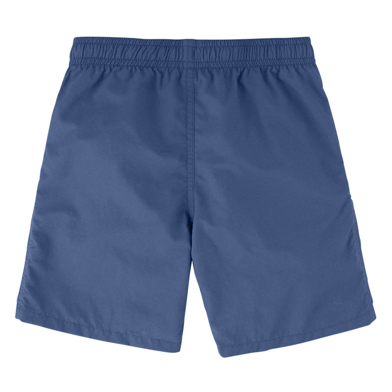 back of the boys beach shorts in washed navy|washed-navy