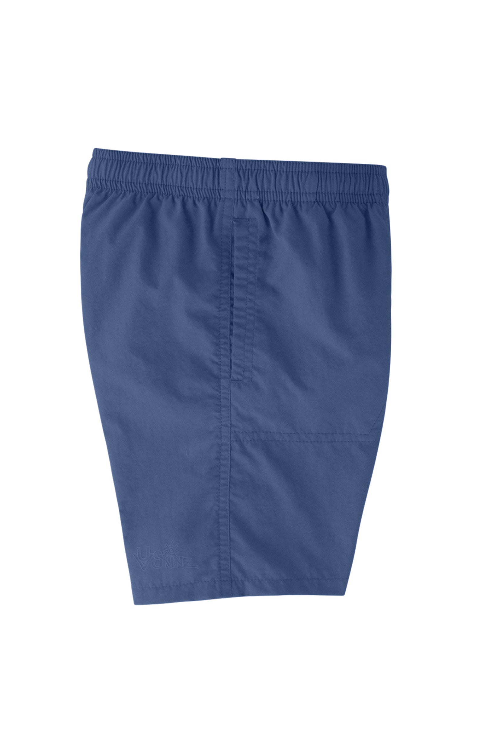 side view of the boys beach shorts in washed navy|washed-navy