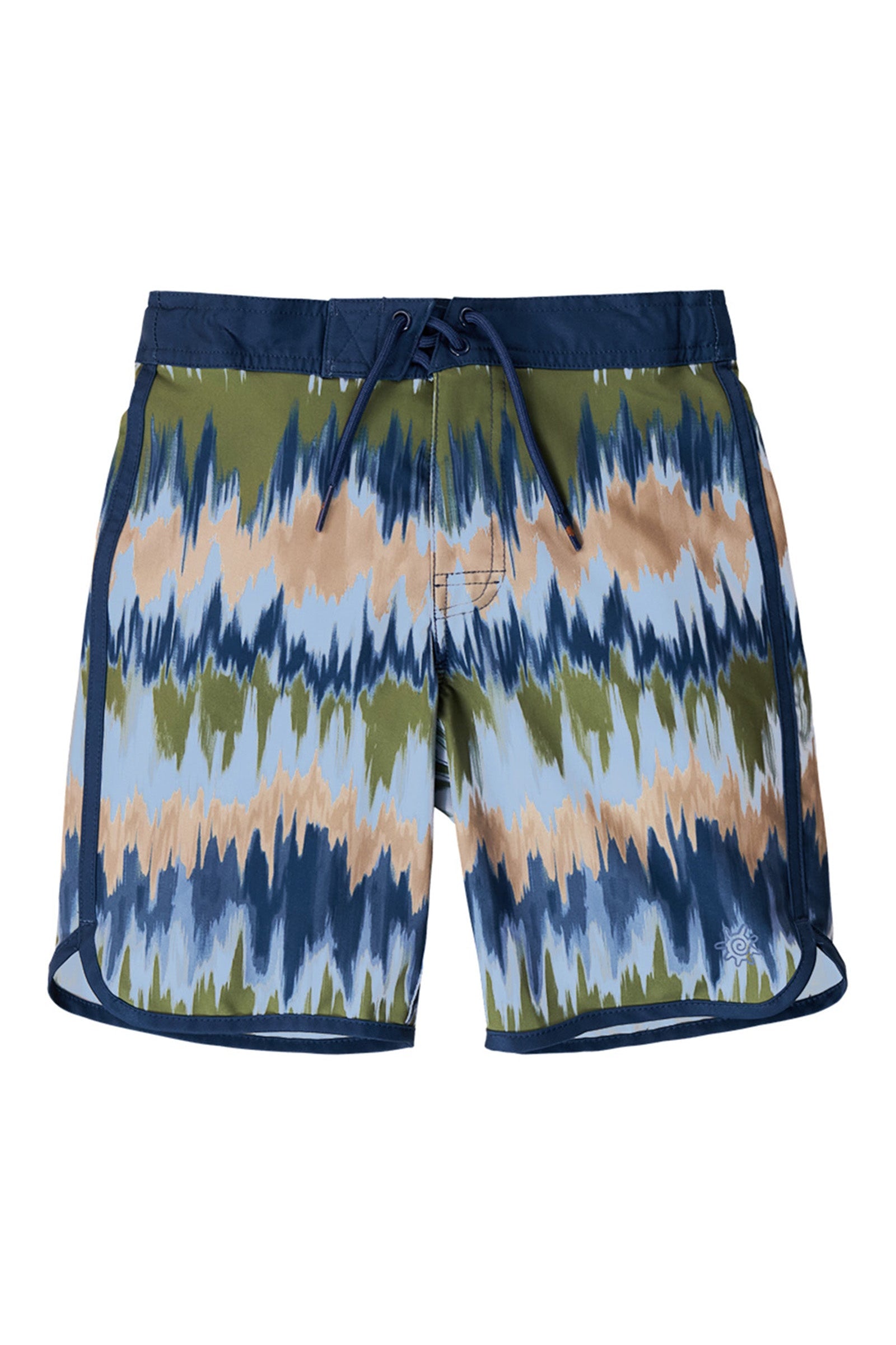 Boy's Retro Board Shorts in Sandstone Ombre|sandstone-ombre