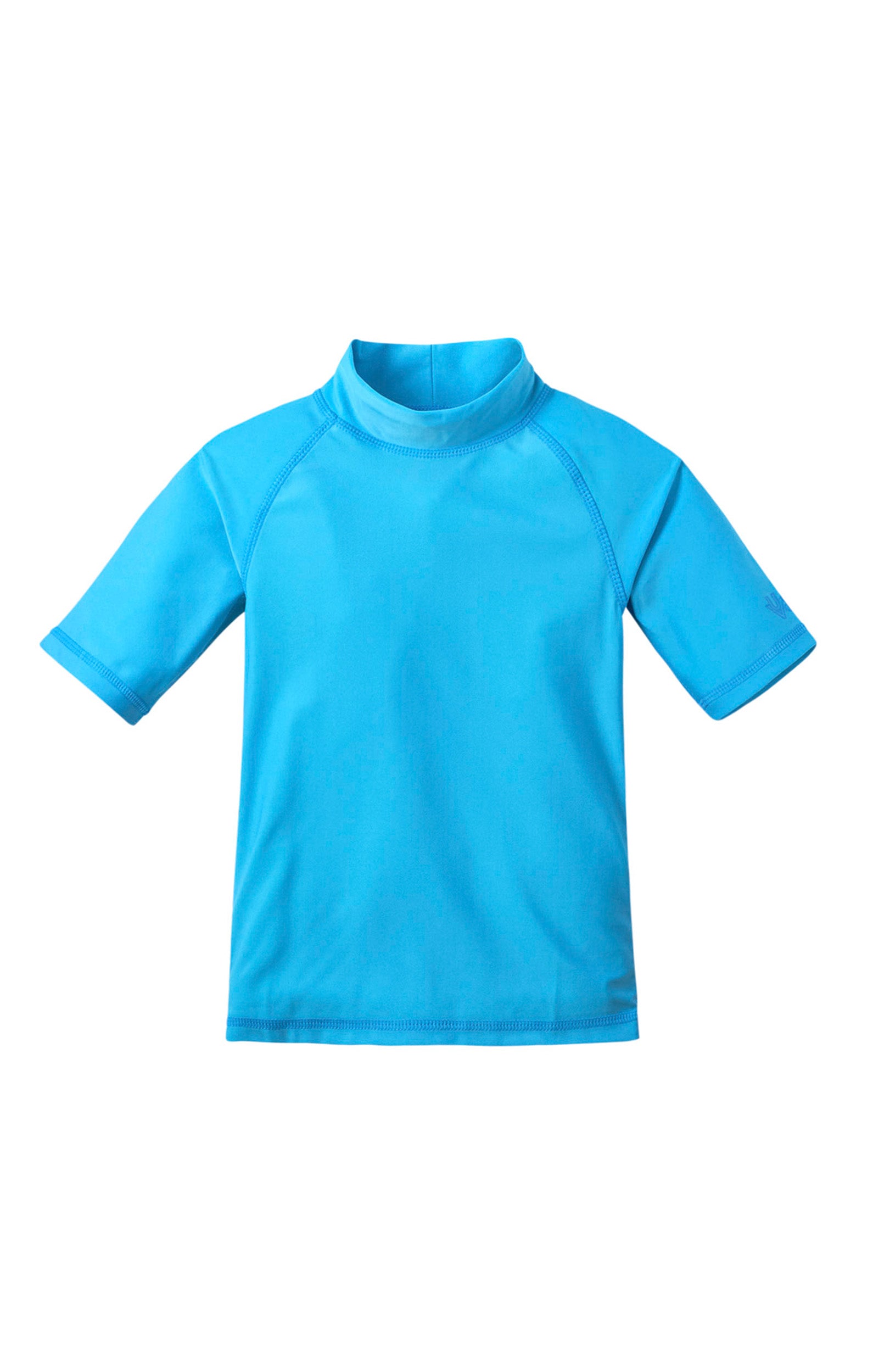 Kid's short sleeve swim shirt in aqua|aqua