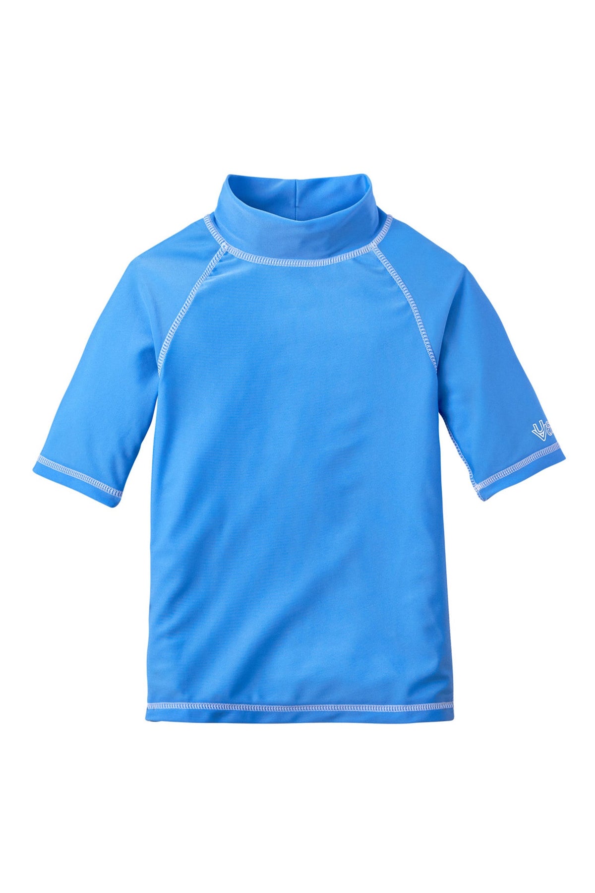 Kid's short sleeve swim shirt in ocean blue|ocean-blue
