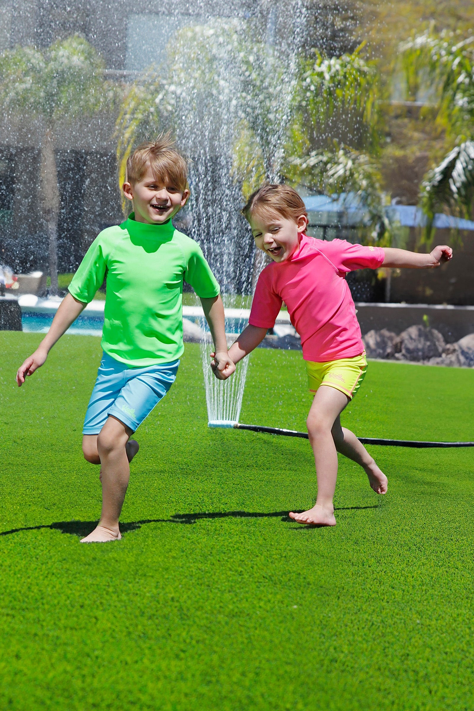 Kid's Neon Short Sleeve Sun & Swim Shirt