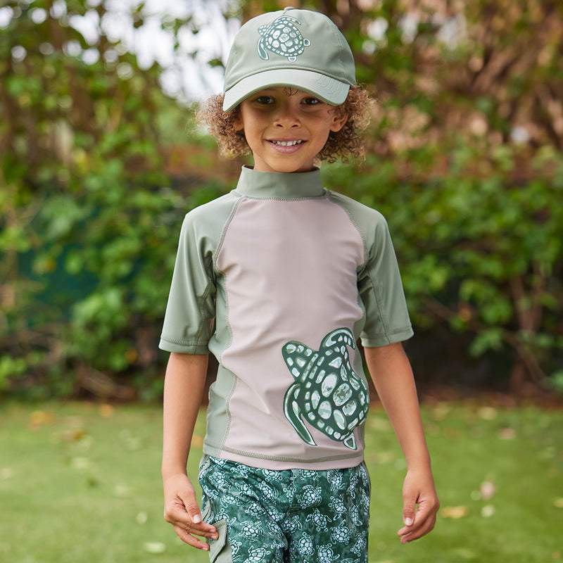 boy in short sleeve adventure sun & swim shirt|turtle-cove-explorer