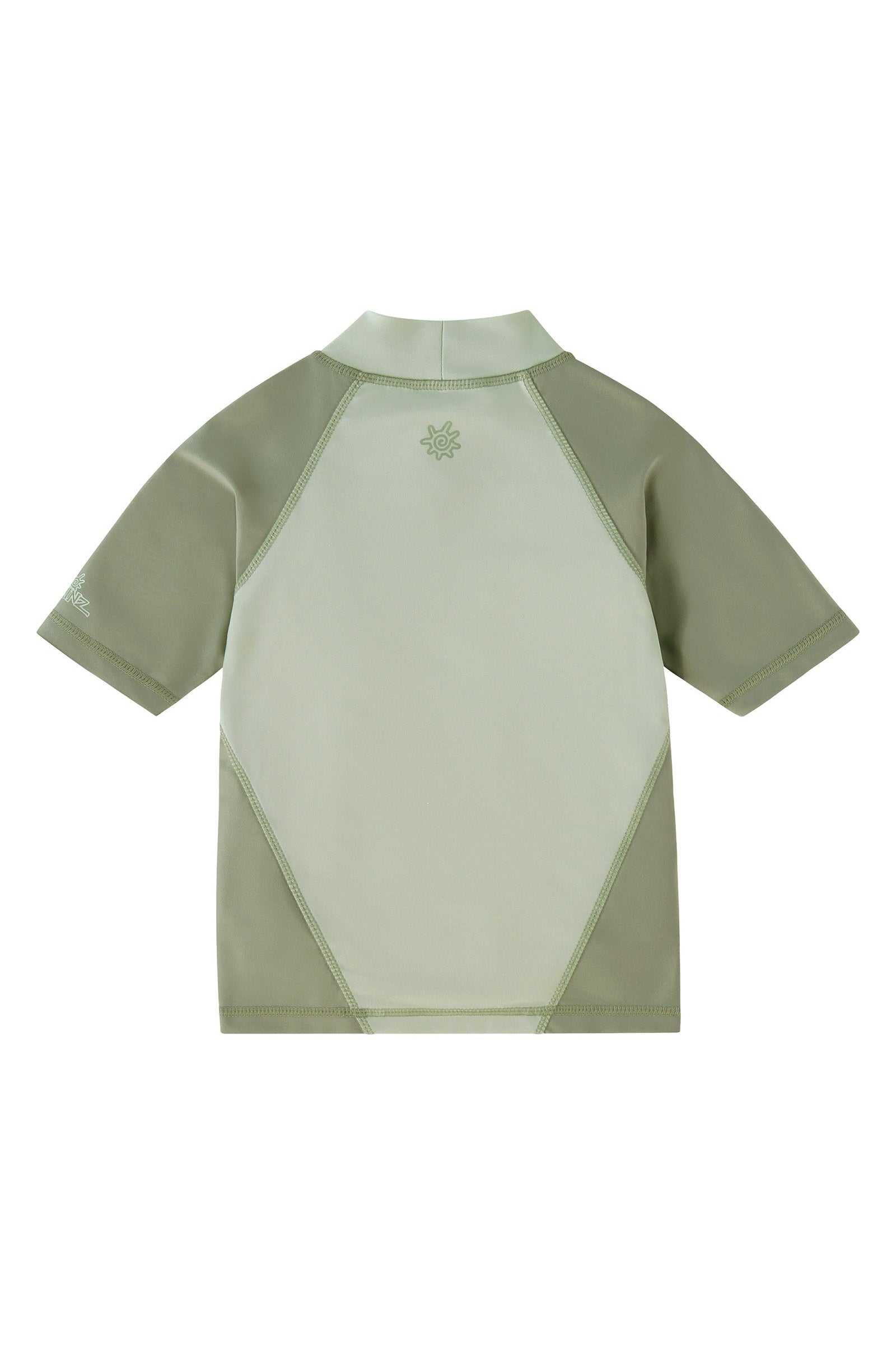 back view of boys short sleeve sun and swim shirt|zoo-parade