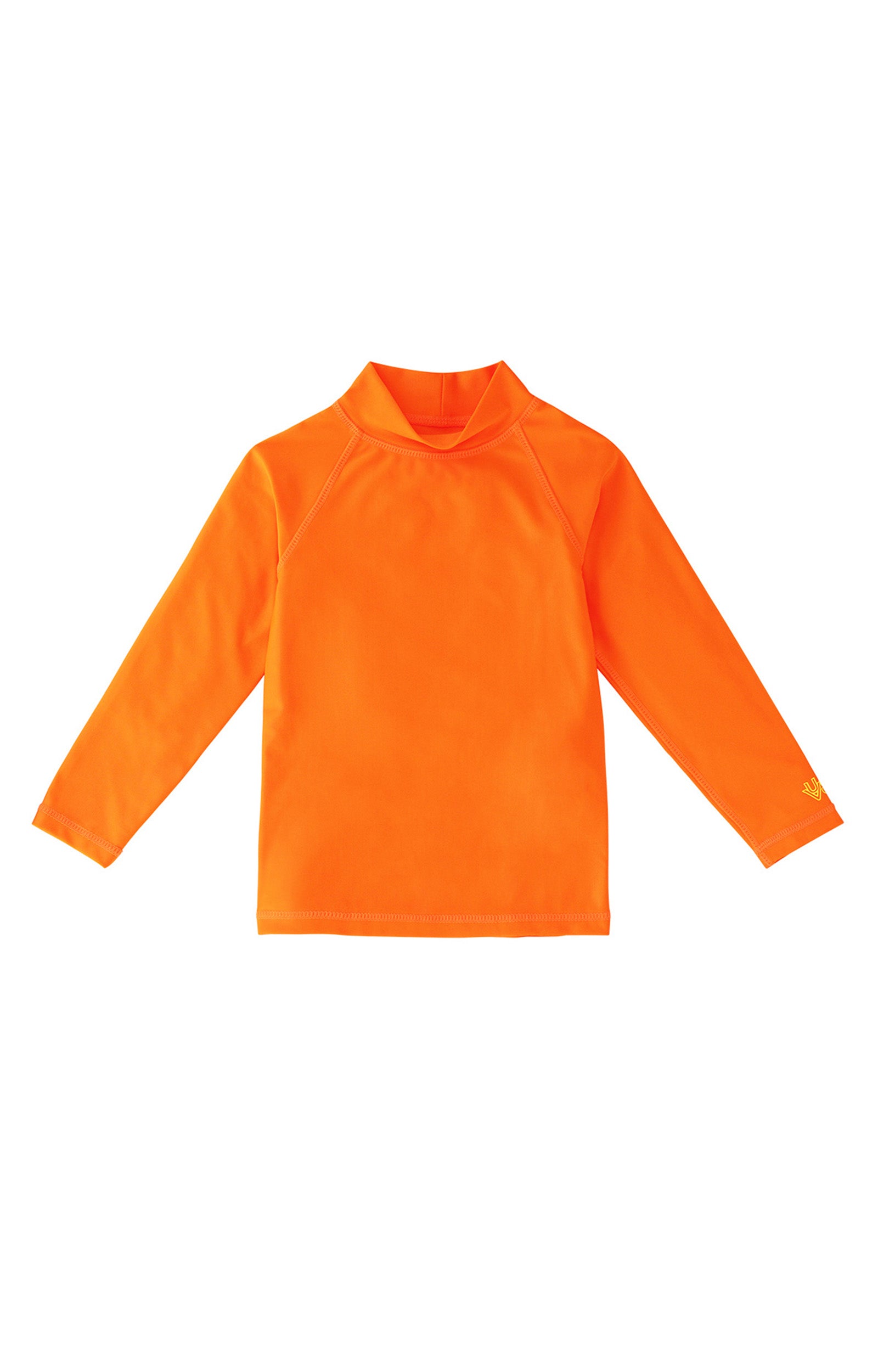 Kid's neon long sleeve swim shirt in neon orange|neon-orange