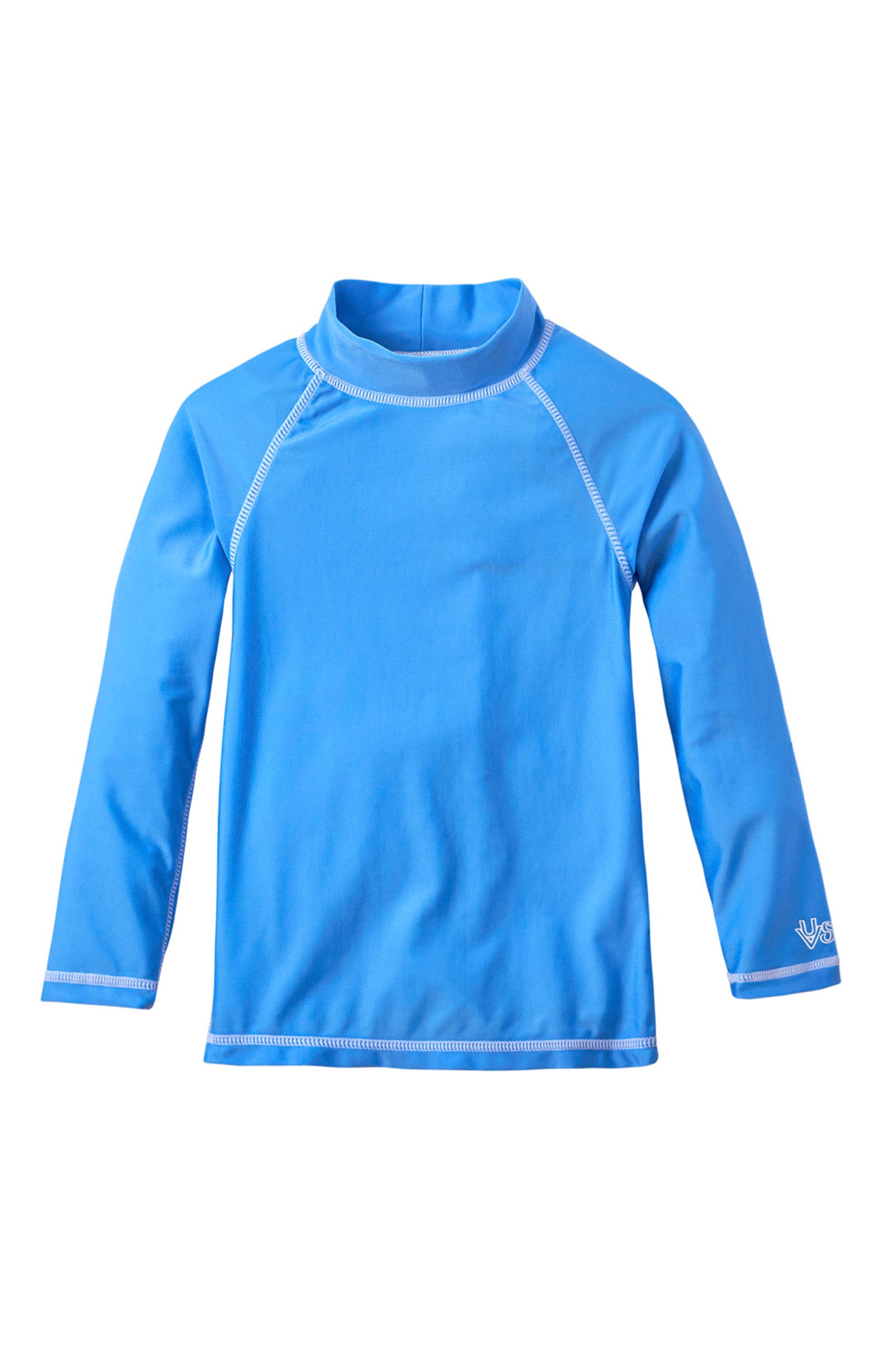 Kid's long sleeve swim shirt in ocean blue|ocean-blue