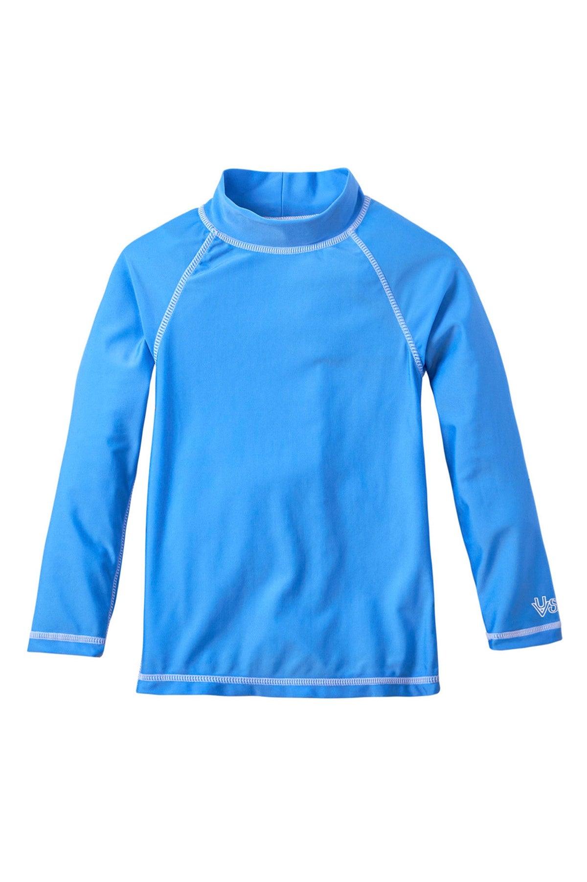 Kid's long sleeve swim shirt in ocean blue|ocean-blue