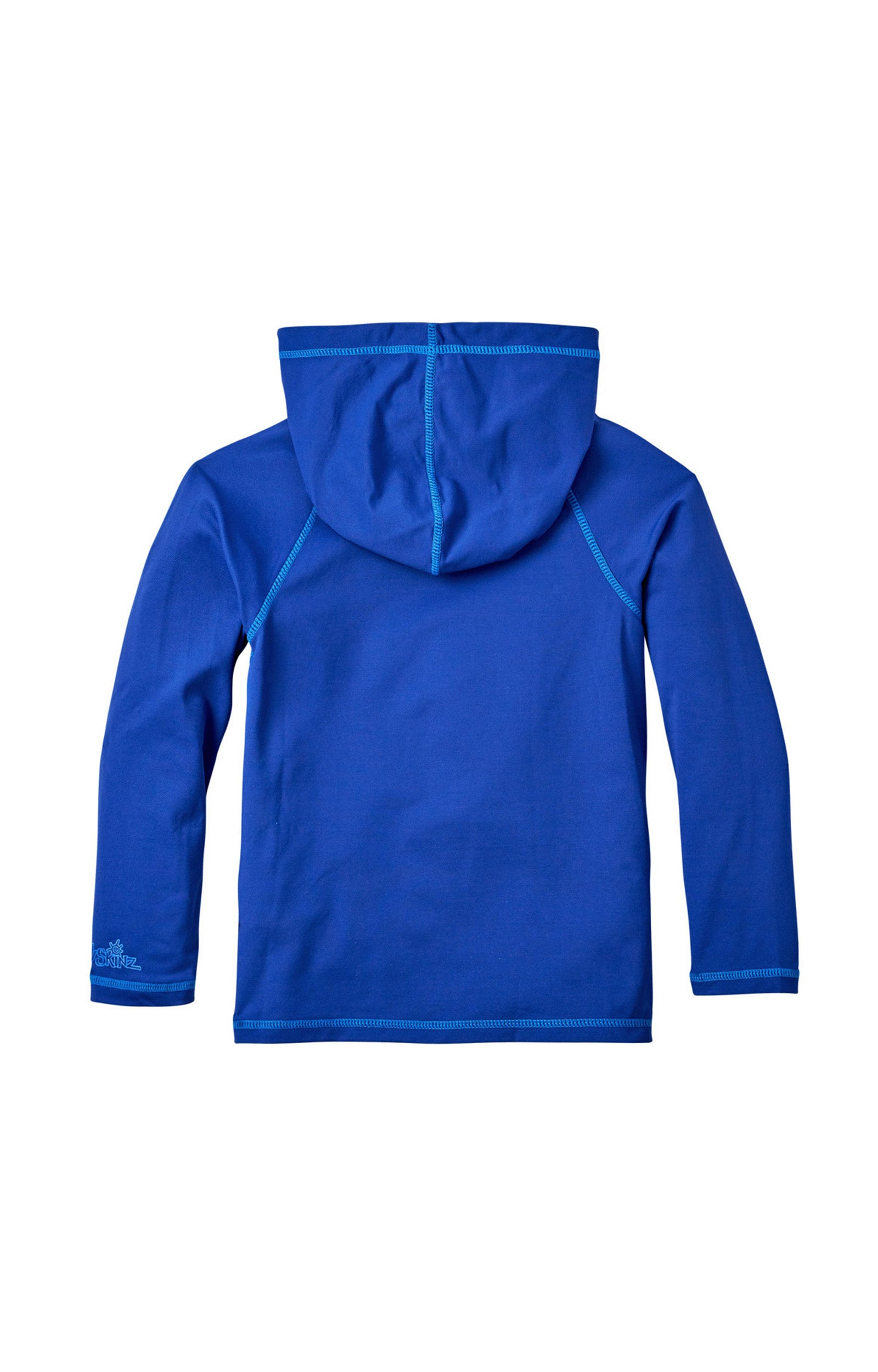 back of the boy's pullover hoodie in navy|navy