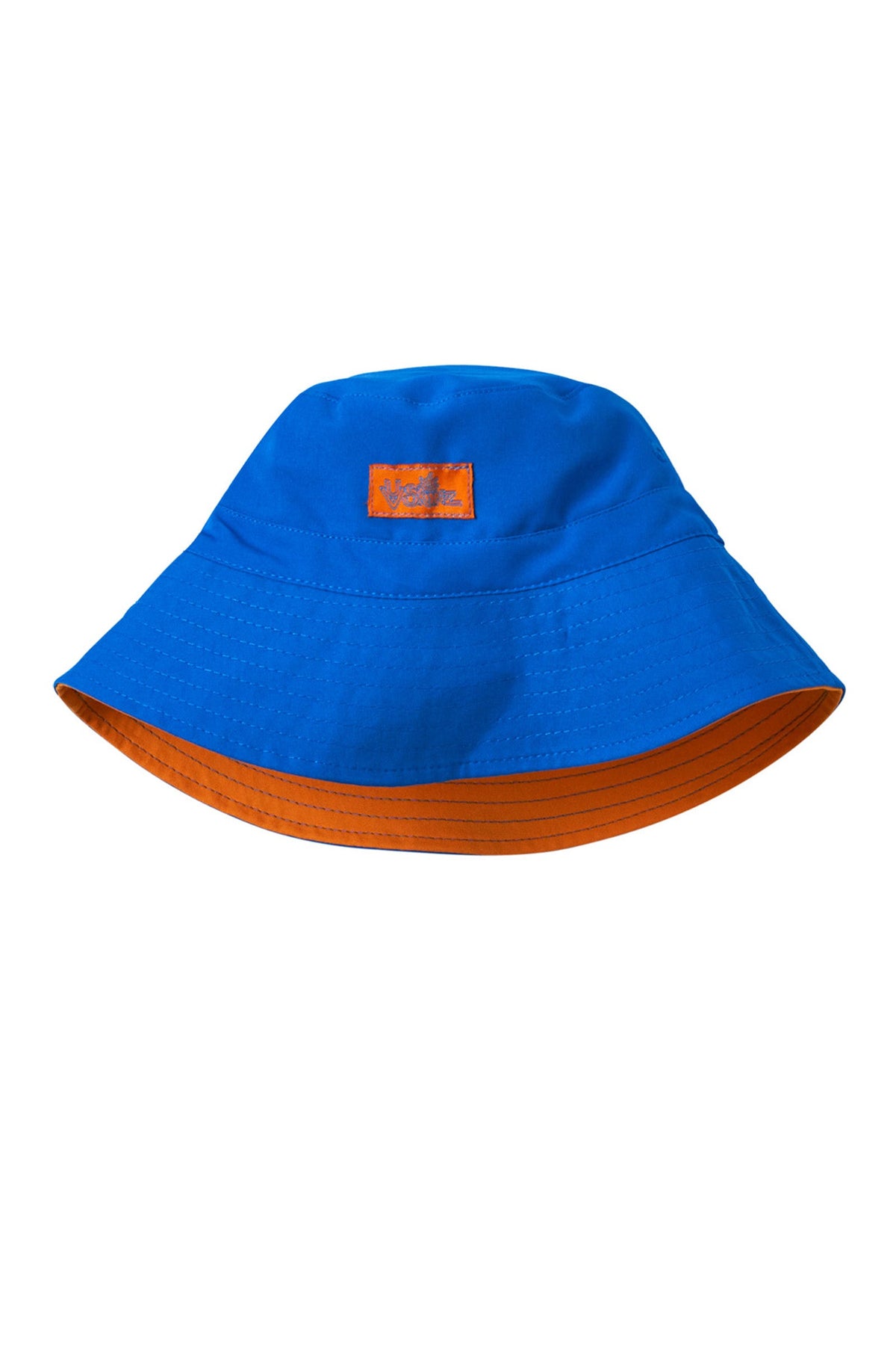 Reversed view of the boy's bucket hat in royal orang