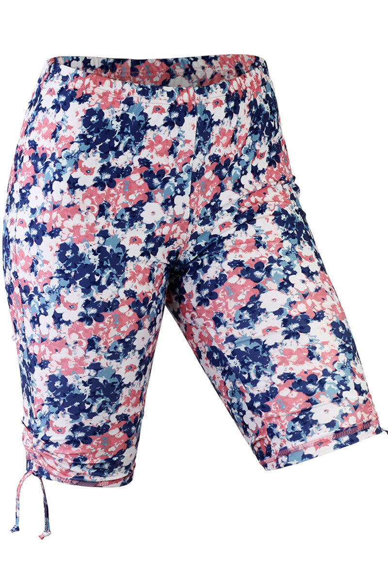 women's long swim shorts in monet garden|monet-garden
