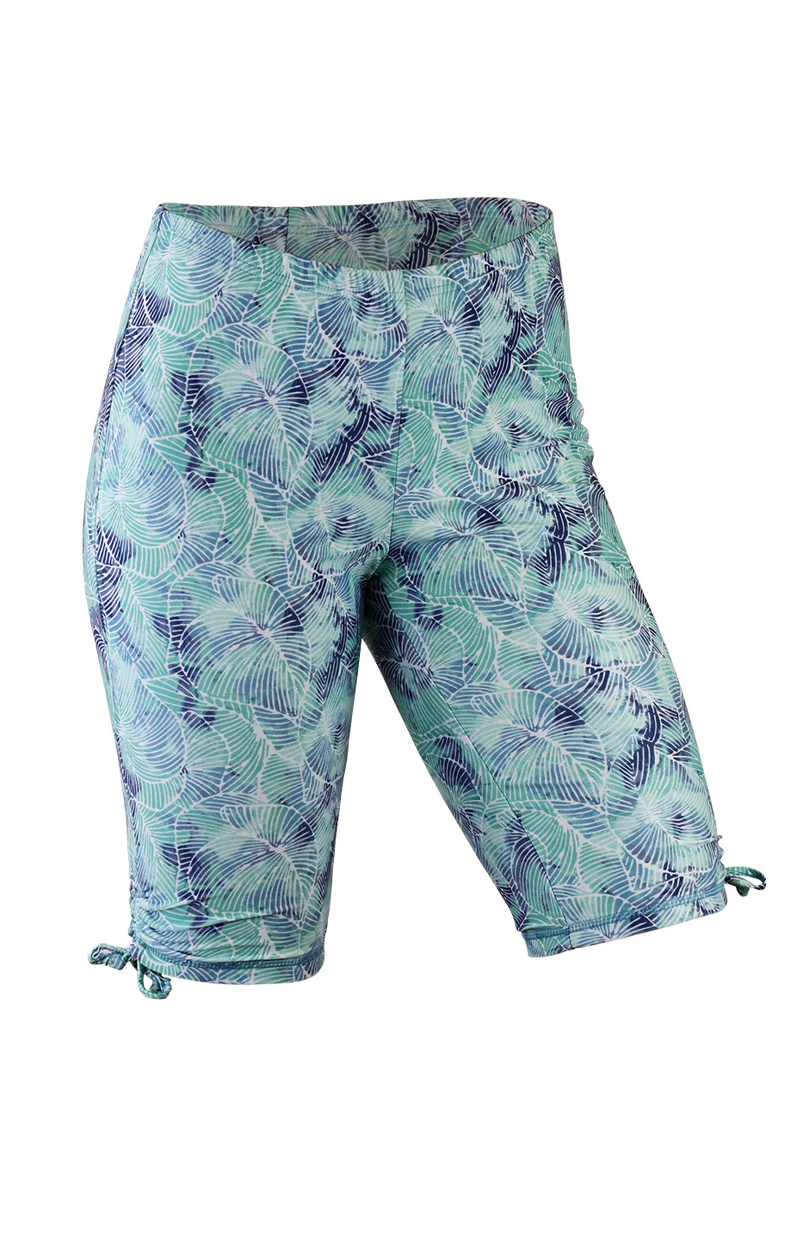 women's long swim shorts in watercolor tie dye|watercolor-tie-dye