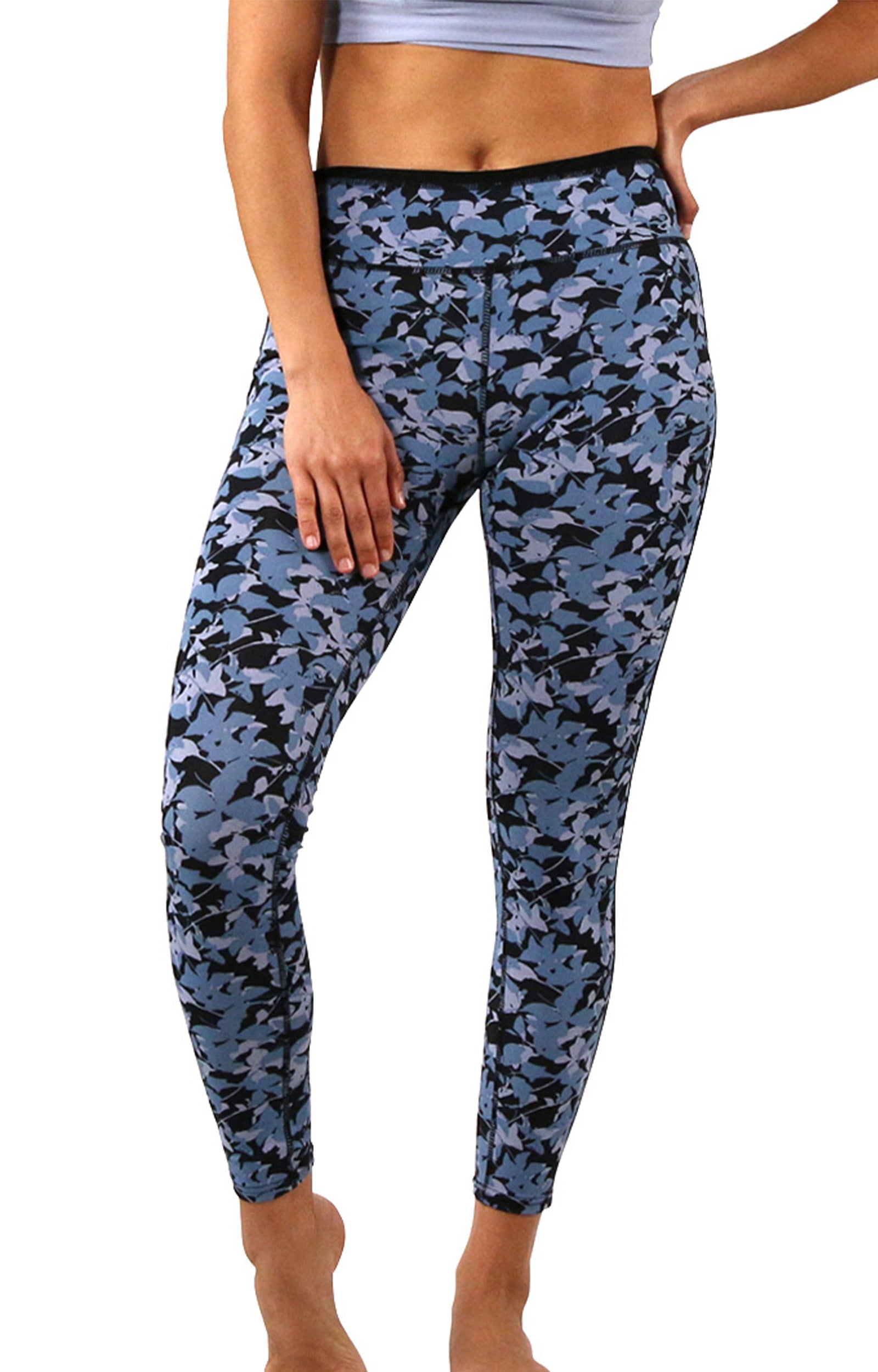 women's upf active sport swim tights|black-shadow-floral