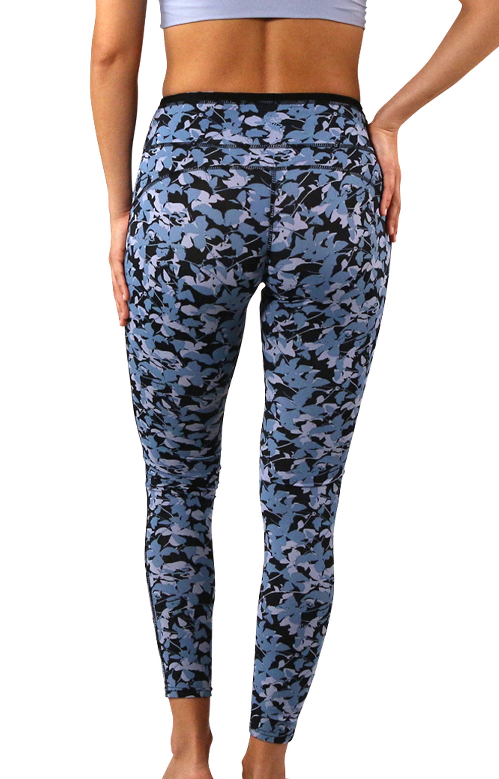 women's upf active sport swim tights|black-shadow-floral