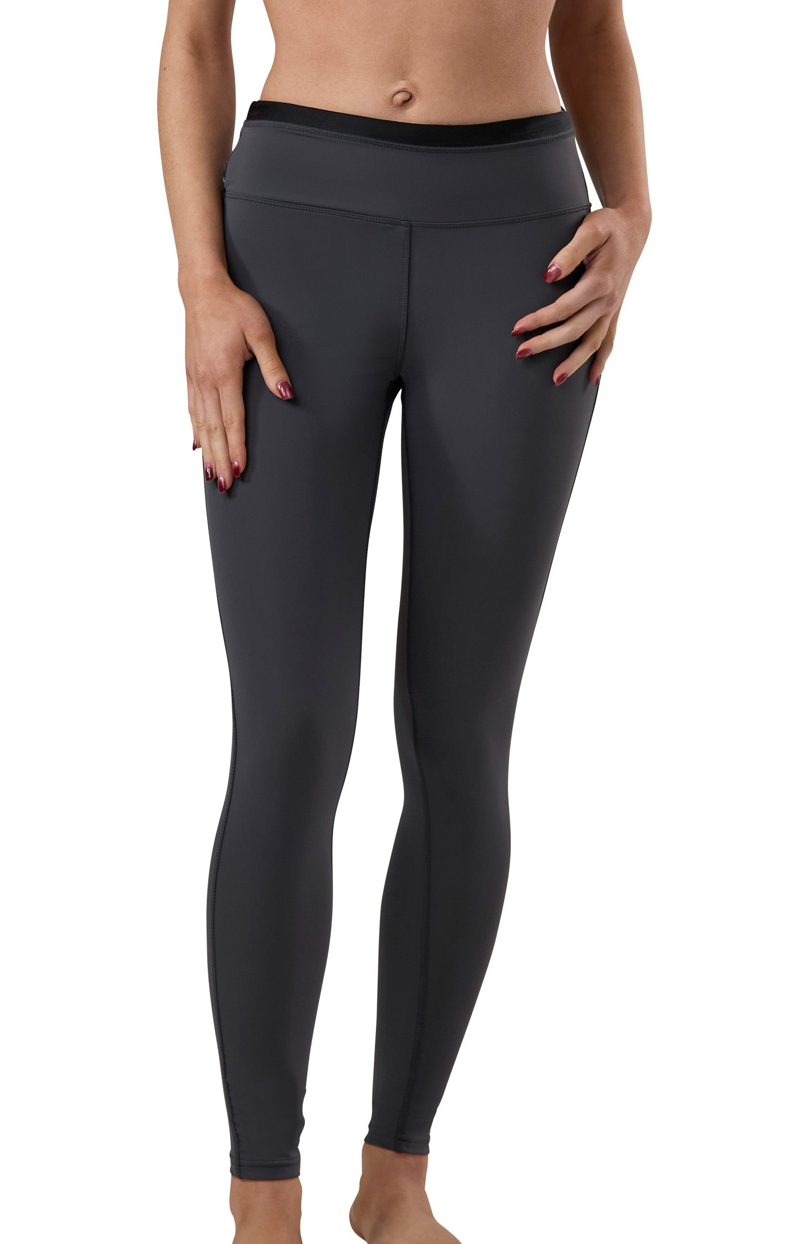 Women's Active Sport Swim Tights in Charcoal|charcoal