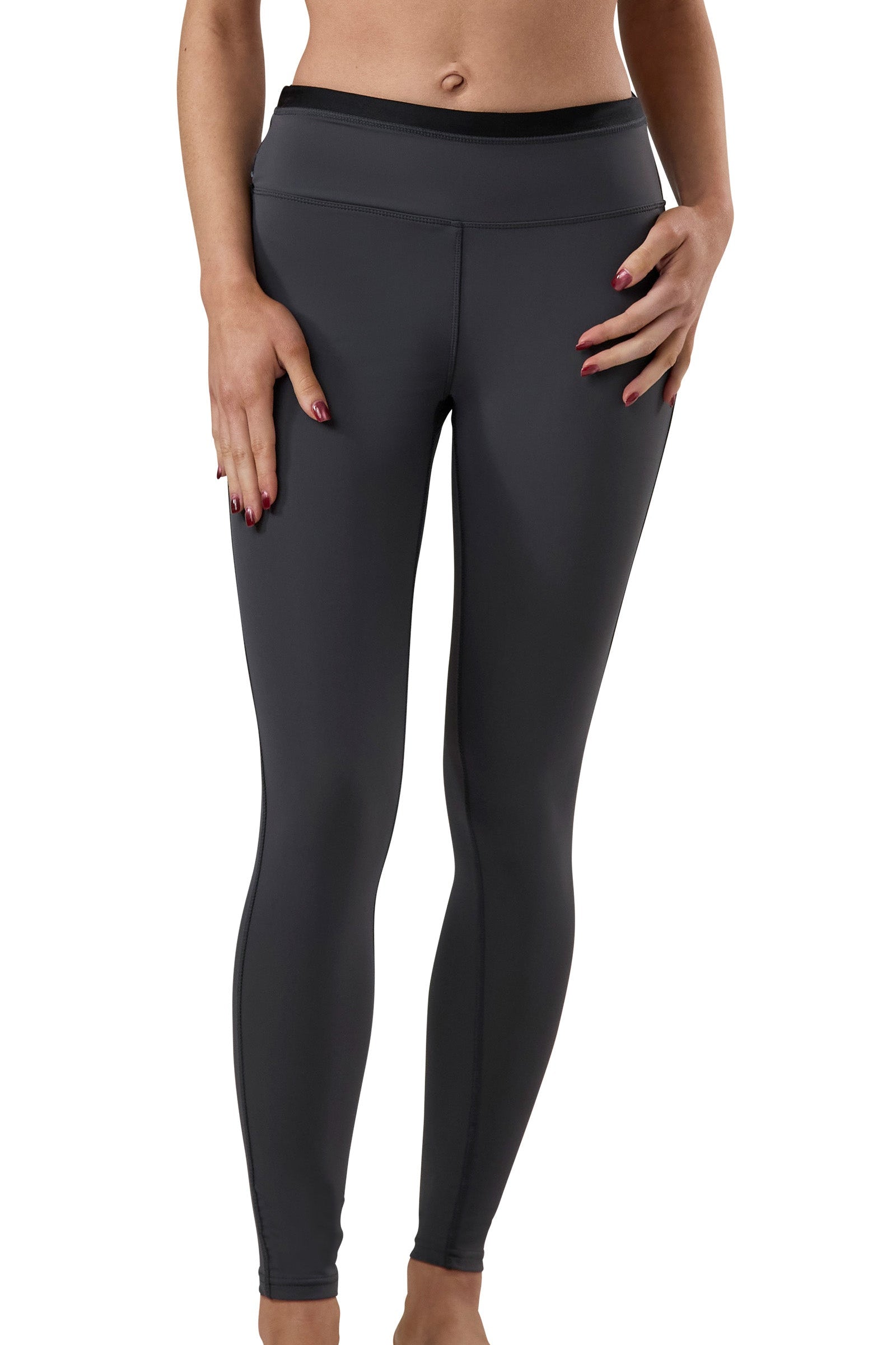 Women's Active Sport Swim Tights in Charcoal|charcoal