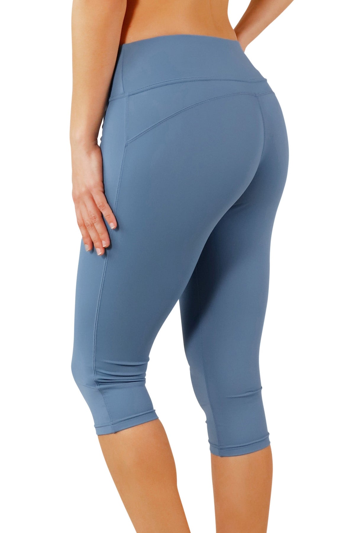 side view of womens active sport swim capris|baltic