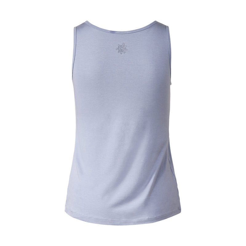 UV Skinz UPF Everyday Tank With Self Bra Back View in Moon Dust|moon-dust
