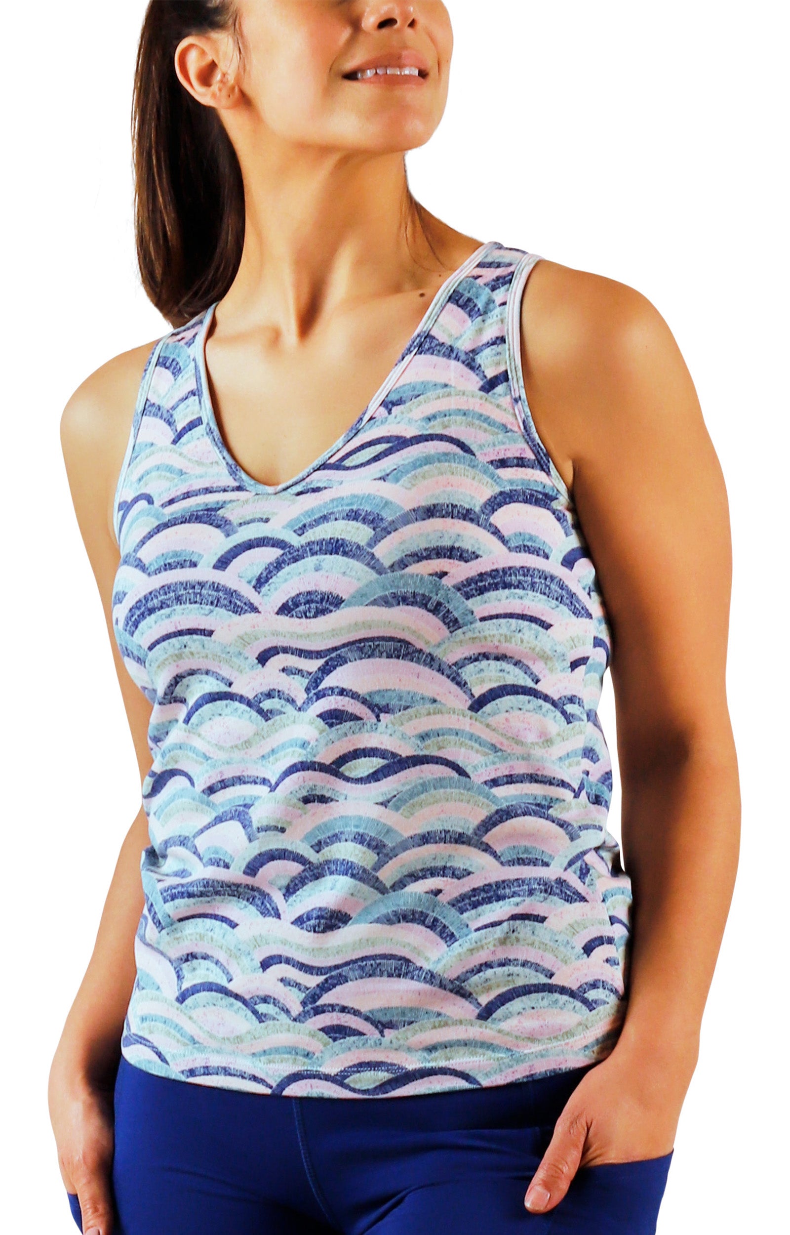 womens everyday shelf bra tank in mosaic knolls|mosaic-knolls