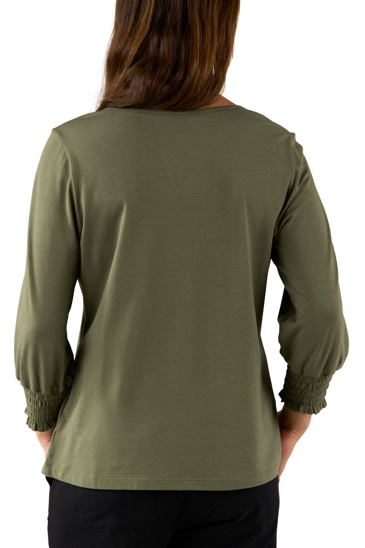 Women's 3/4 Sleeve Notch Neck Top