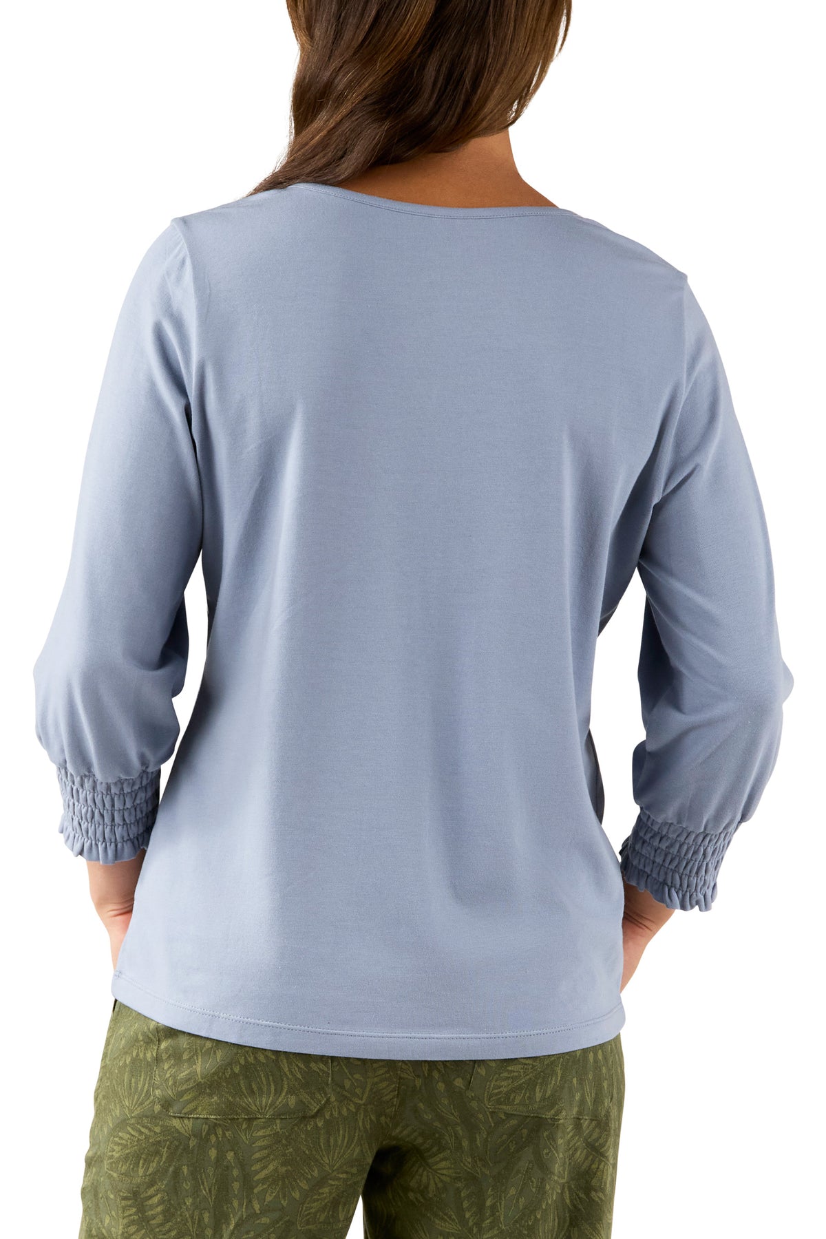 Women's 3/4 Sleeve Notch Neck Top