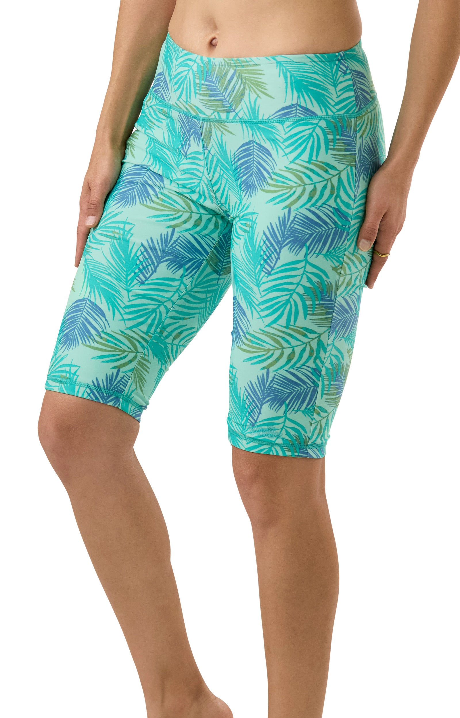 Back view of women's active swim jammerz in canopy breeze|canopy-breeze