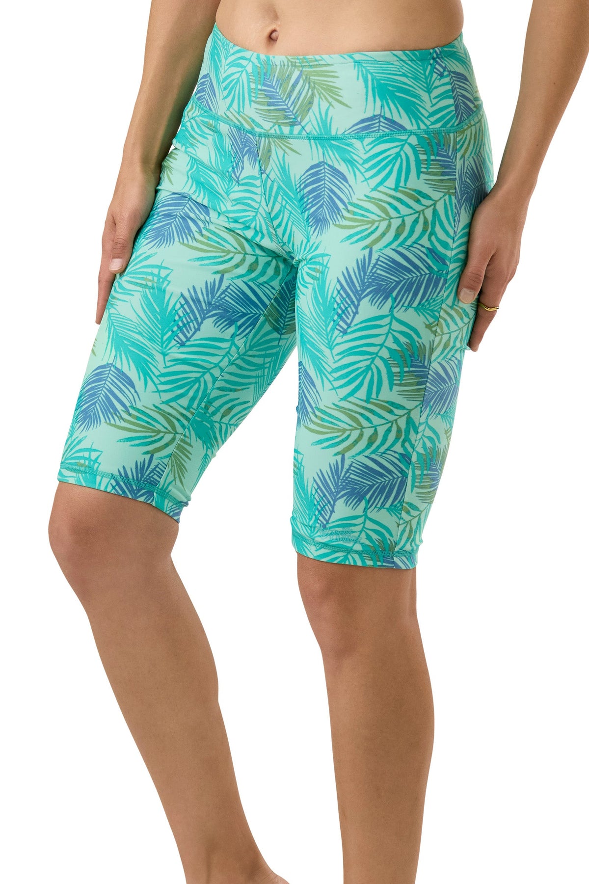 Back view of women's active swim jammerz in canopy breeze|canopy-breeze