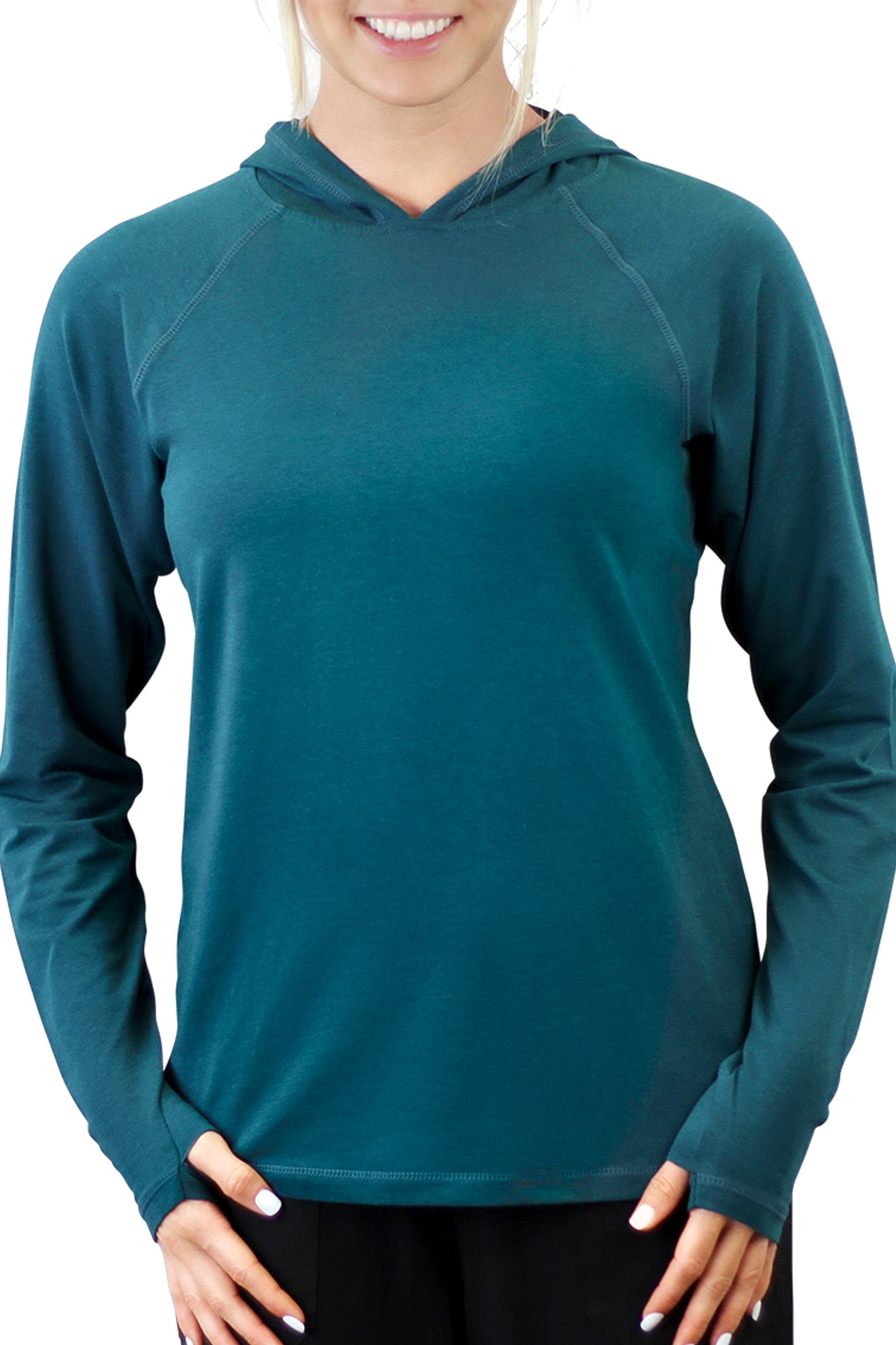 women's everyday hoodie in deep teal|deep-teal