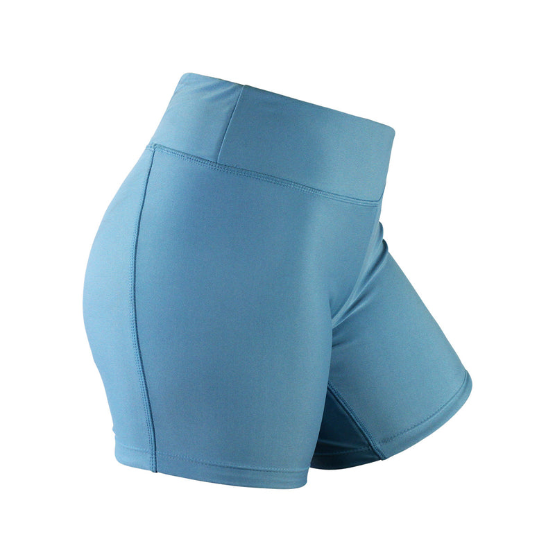 side view of the women's swim shorts in lagoon|lagoon