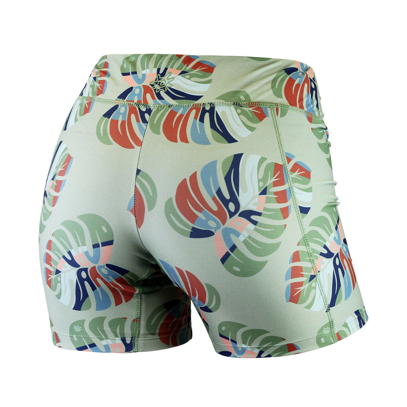 back of the women's swim shorts in sage liana luck|sage-liana-luck