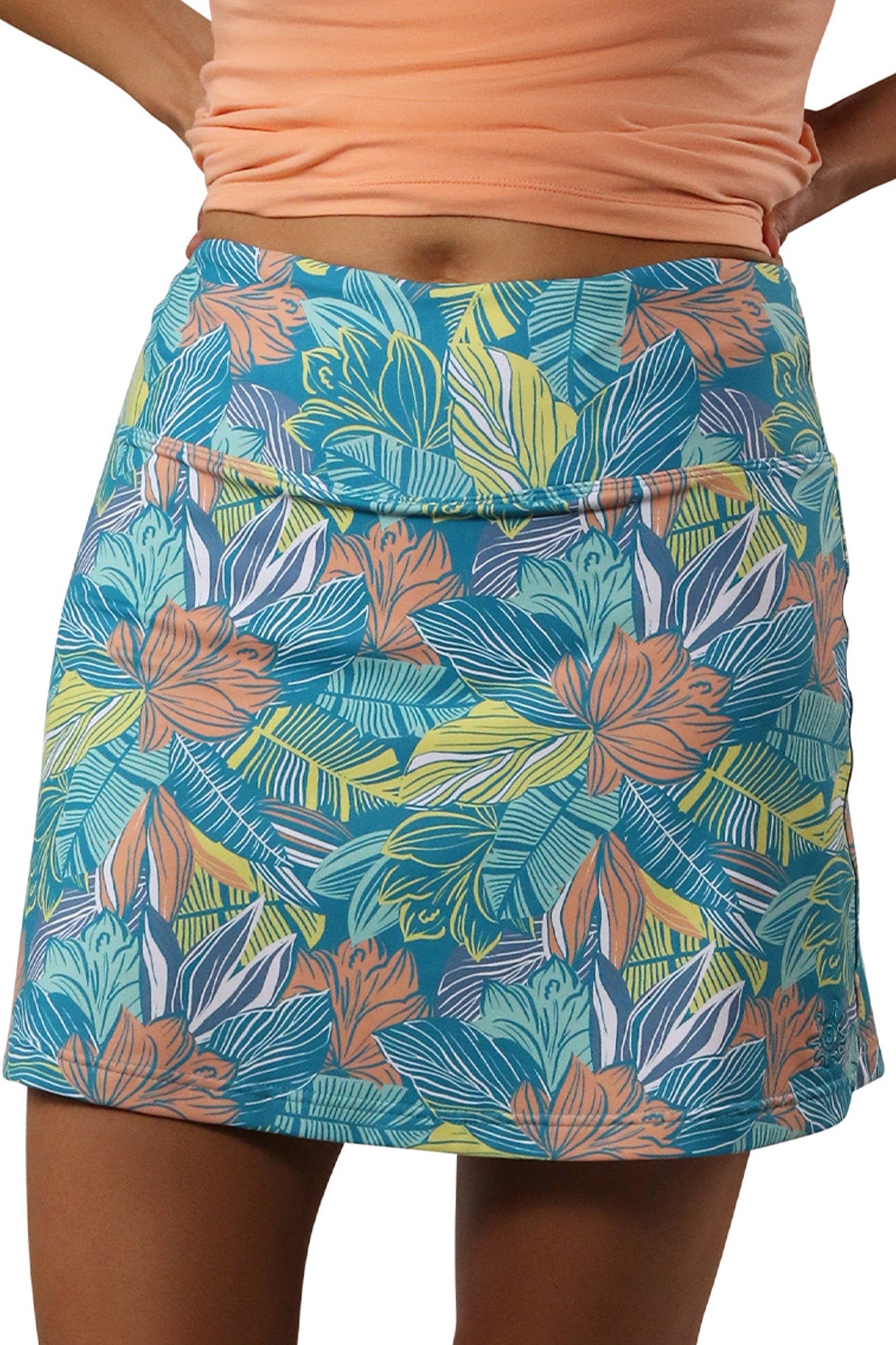 Women's Travel Skort in Caribbean Tropics|caribbean-tropics