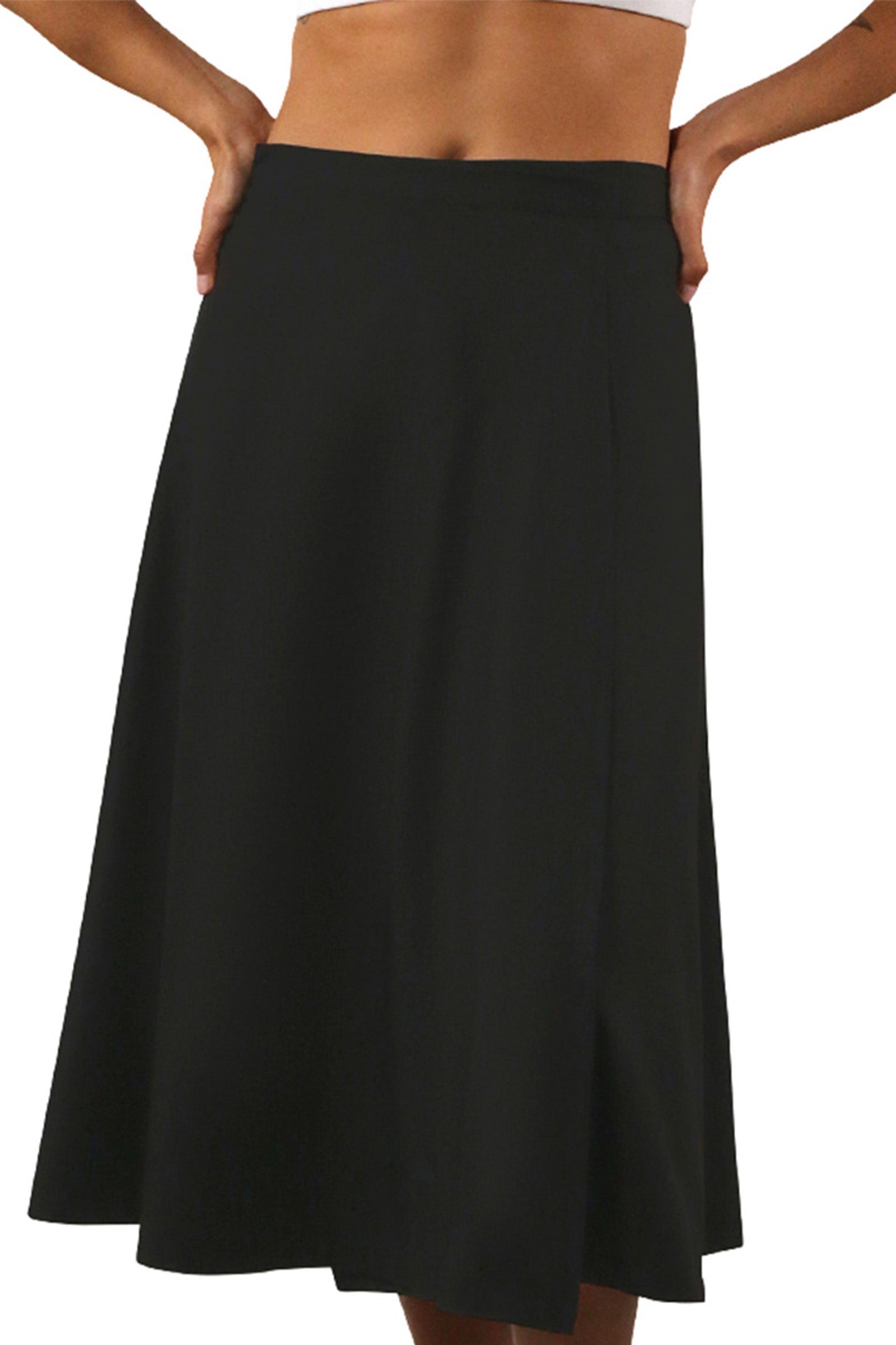 Women's Wrap Skirt in Black|black