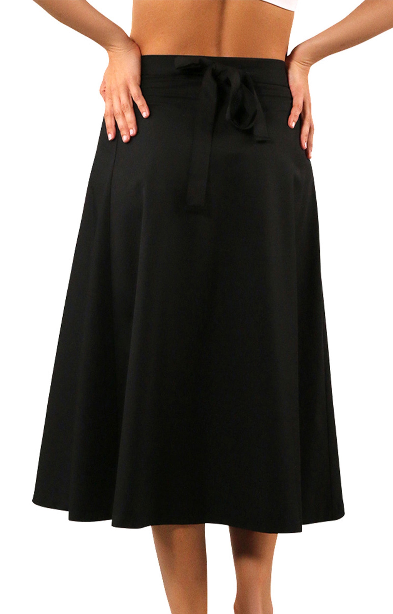 Women's Wrap Skirt in Black|black
