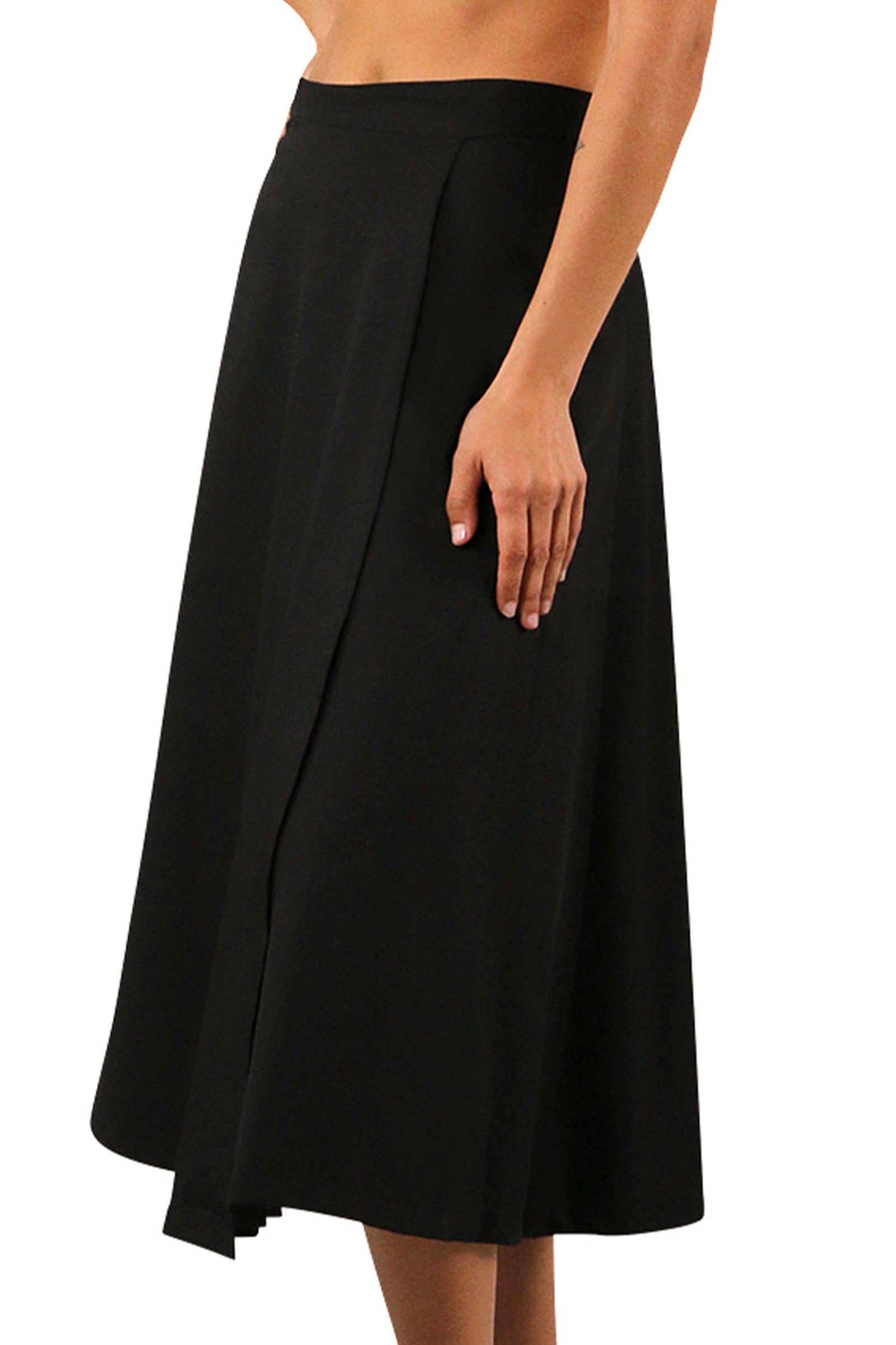 Women's Wrap Skirt in Black|black
