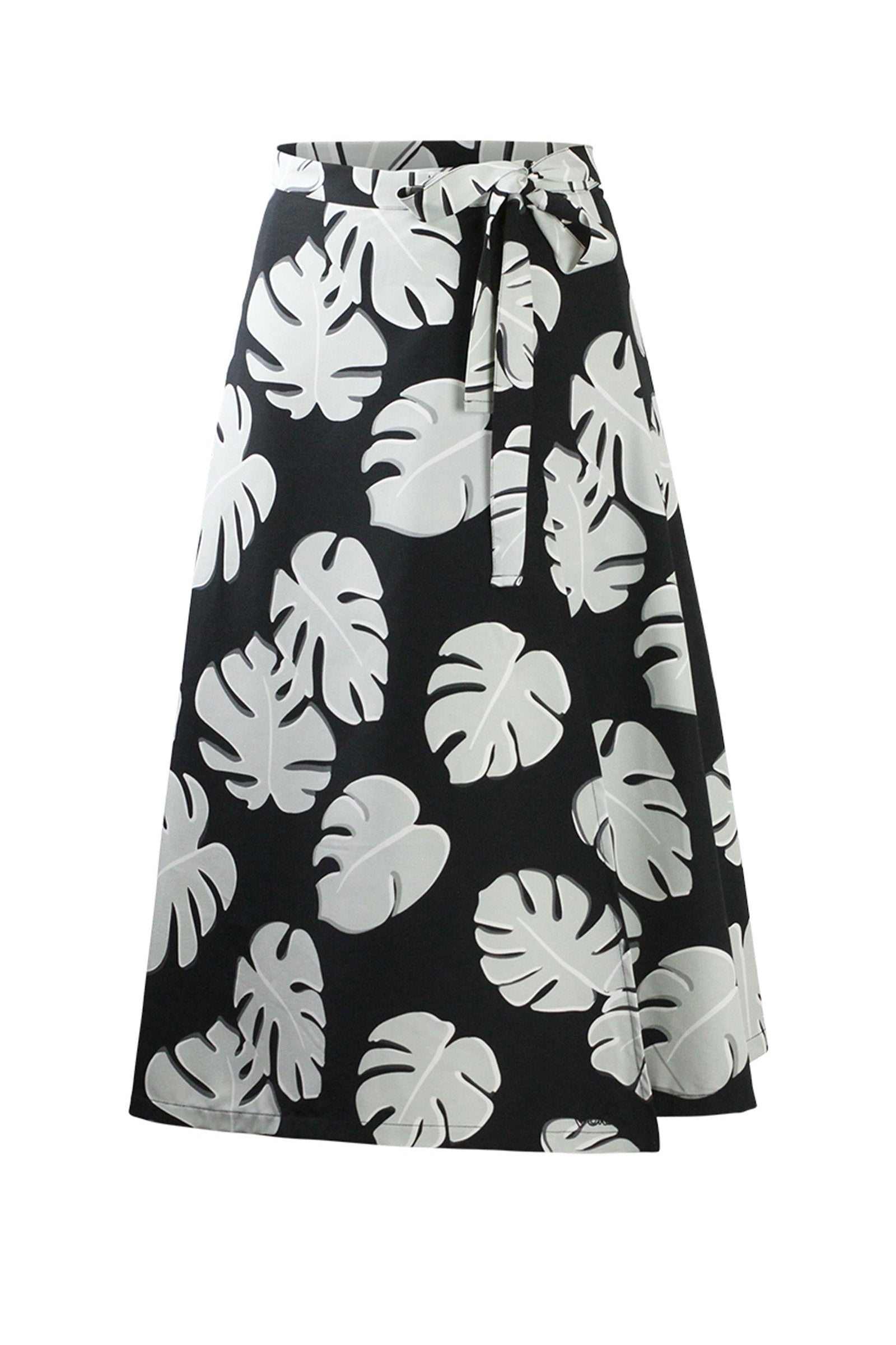 Women's Wrap Skirt in Black Flora|black-flora