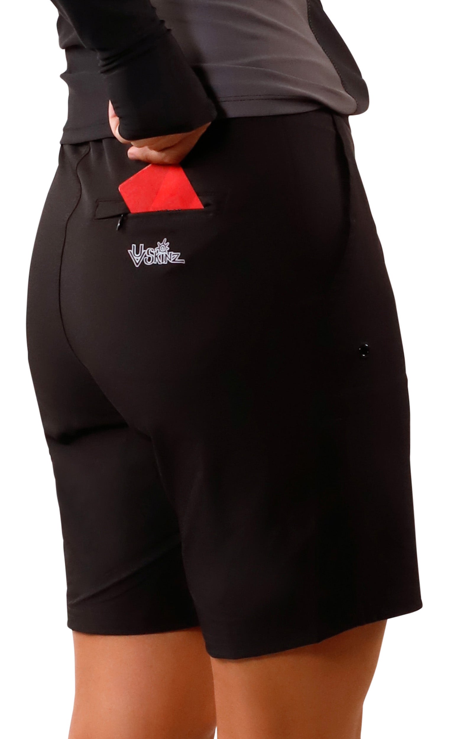 Womens board short feature|black