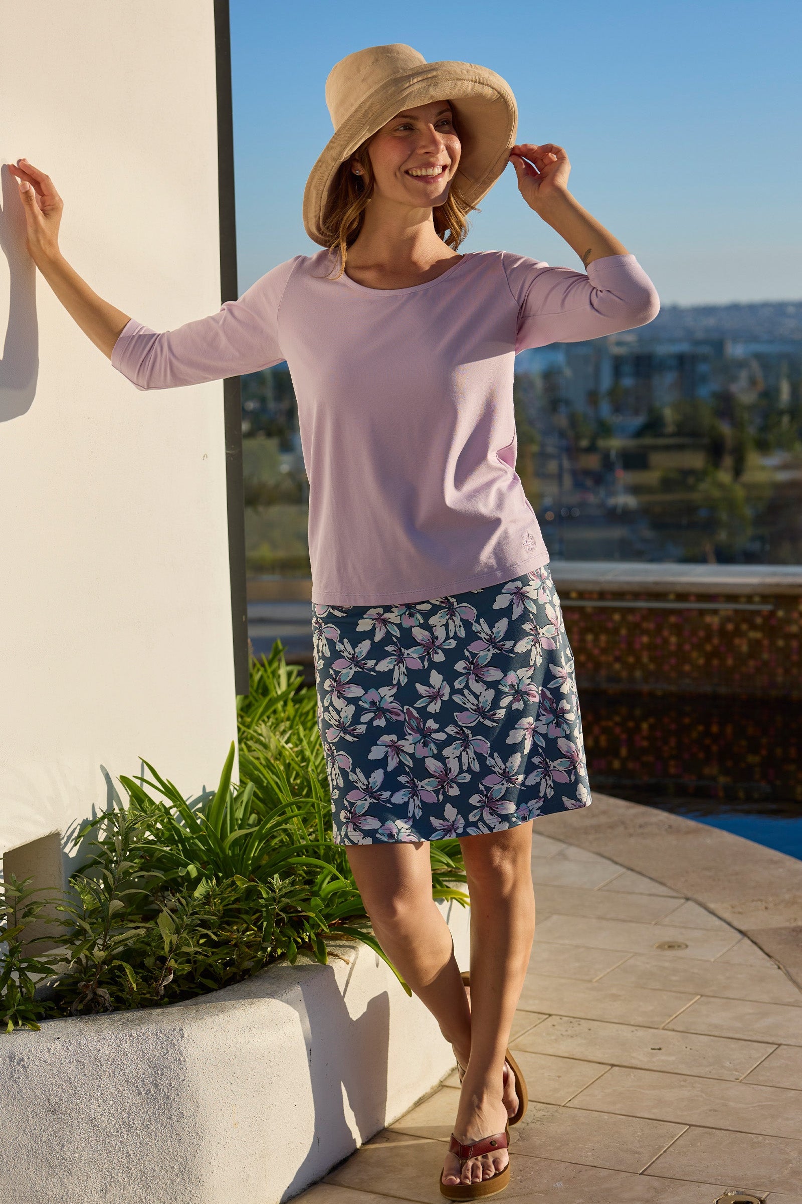 Women's Knee Length Travel Skort