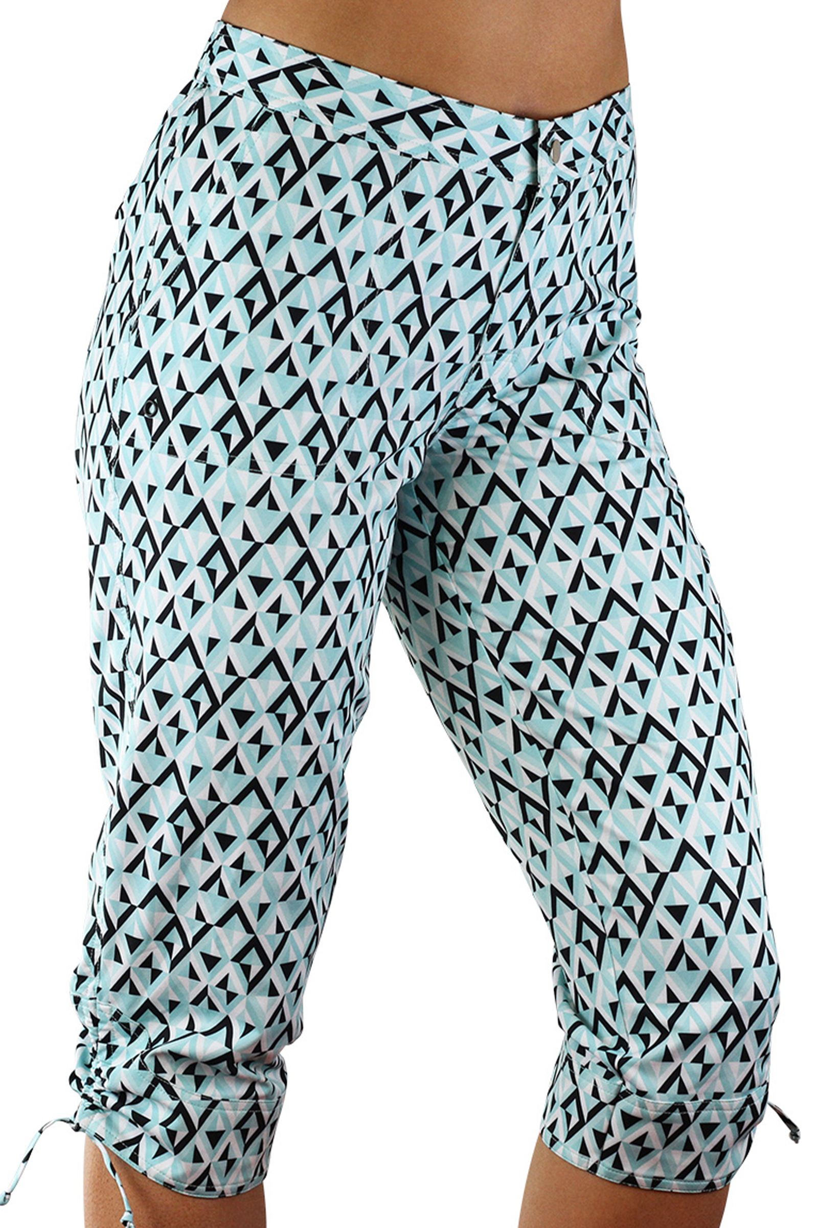 Women's Beach Capris in Black Jewels|black-jewels
