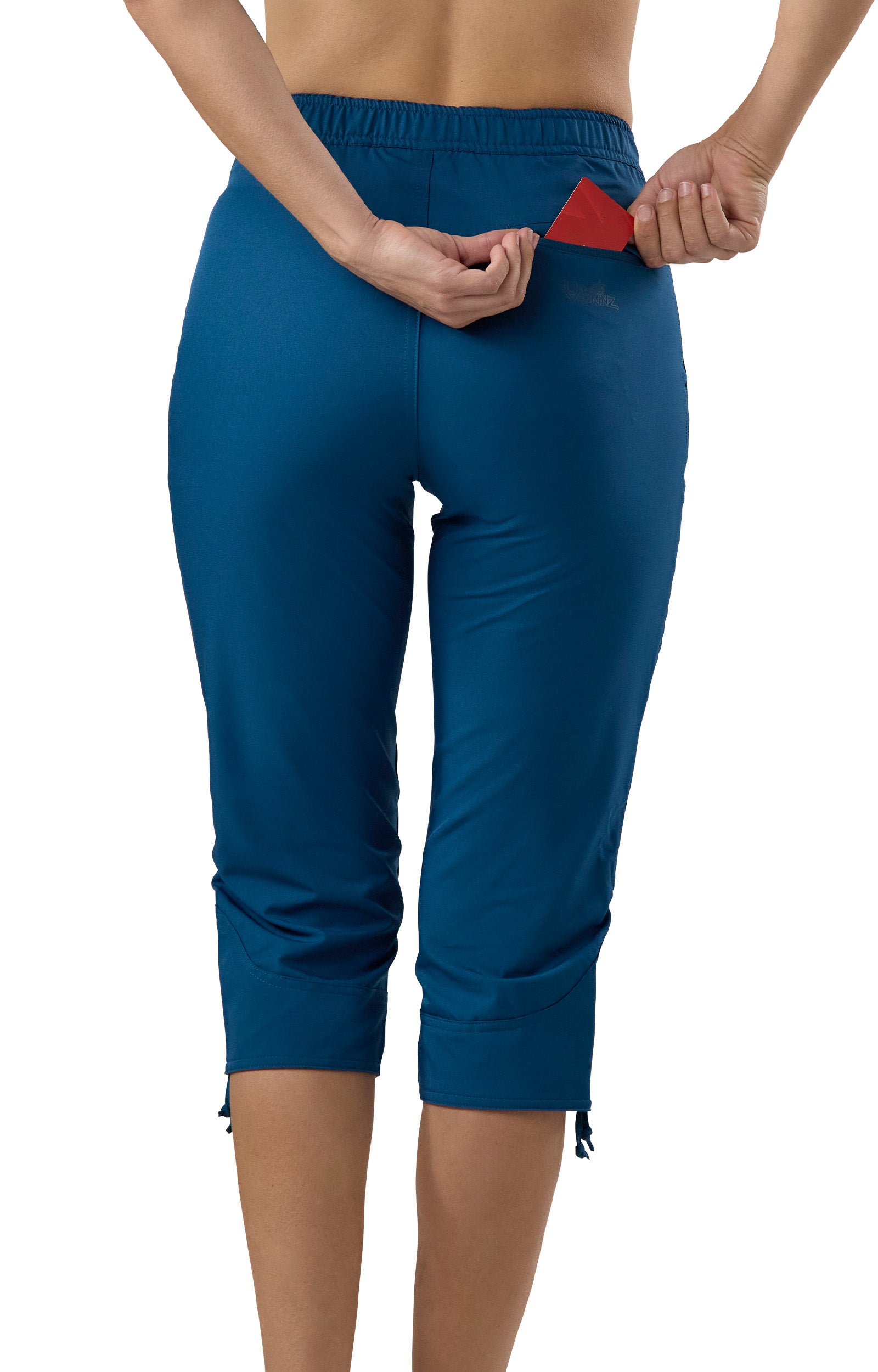 Women's side Beach Capris in Midnight|midnight