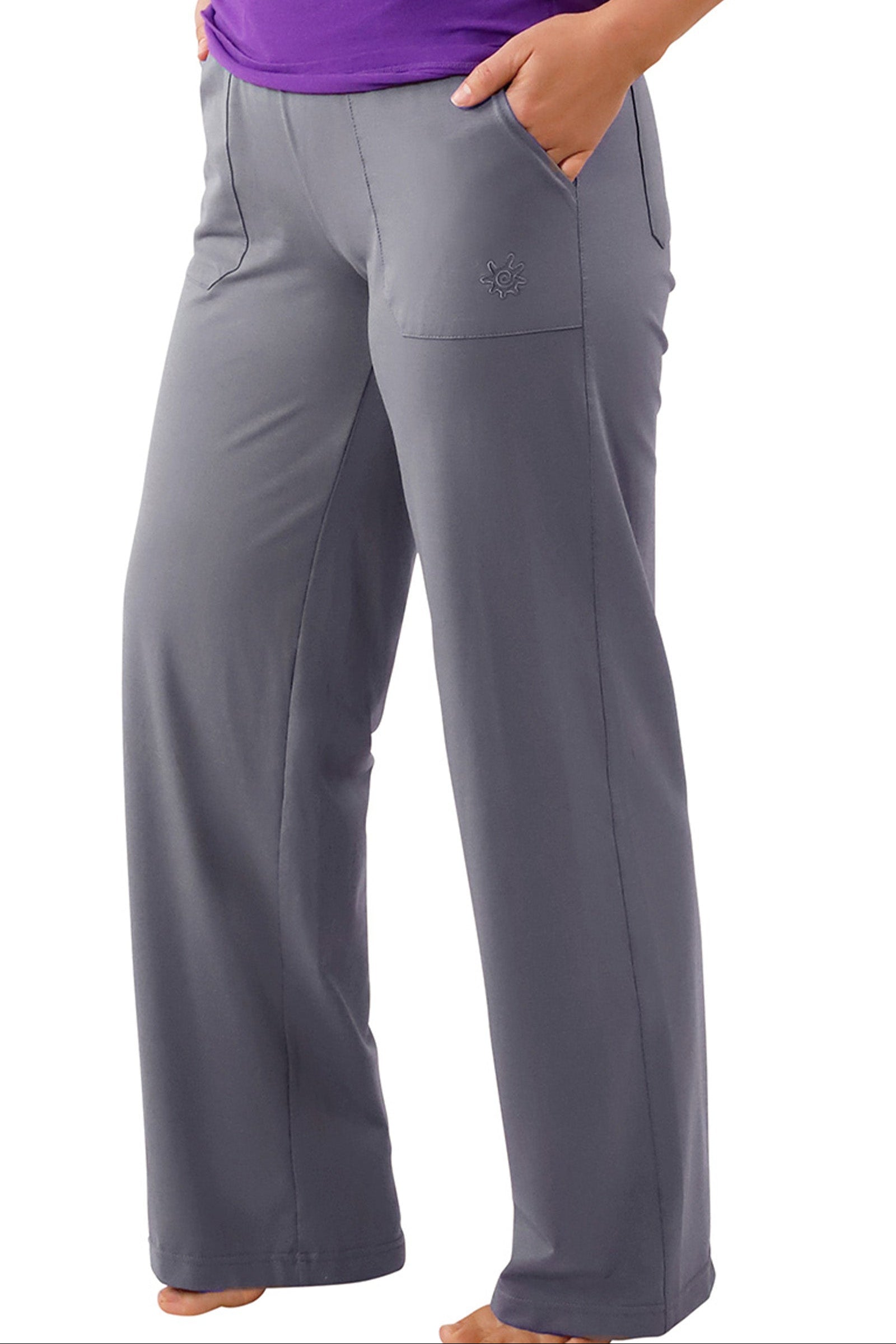womens walking capris in iron|iron
