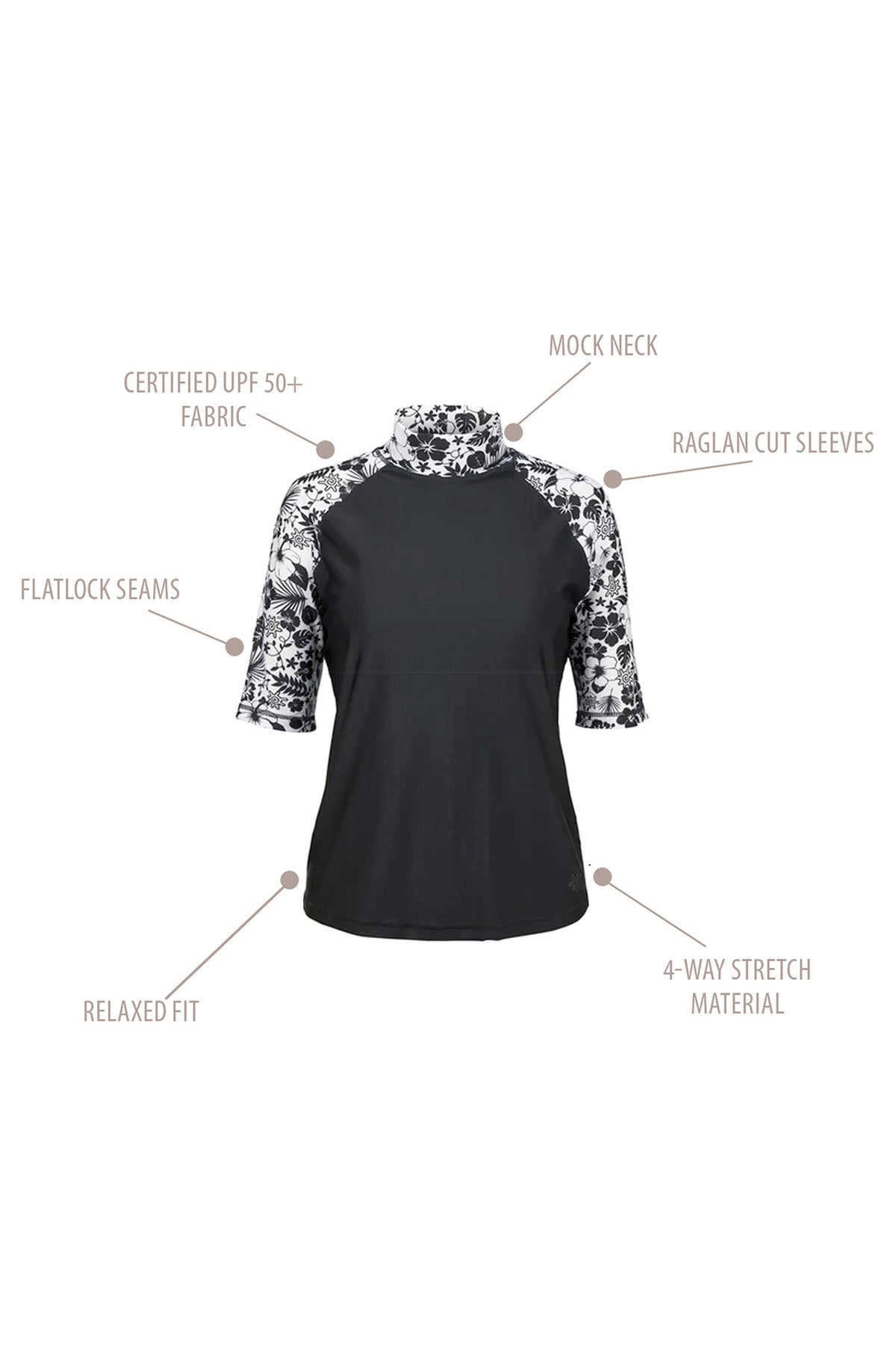 Women's Aloha Short Sleeve Sun & Swim Shirt