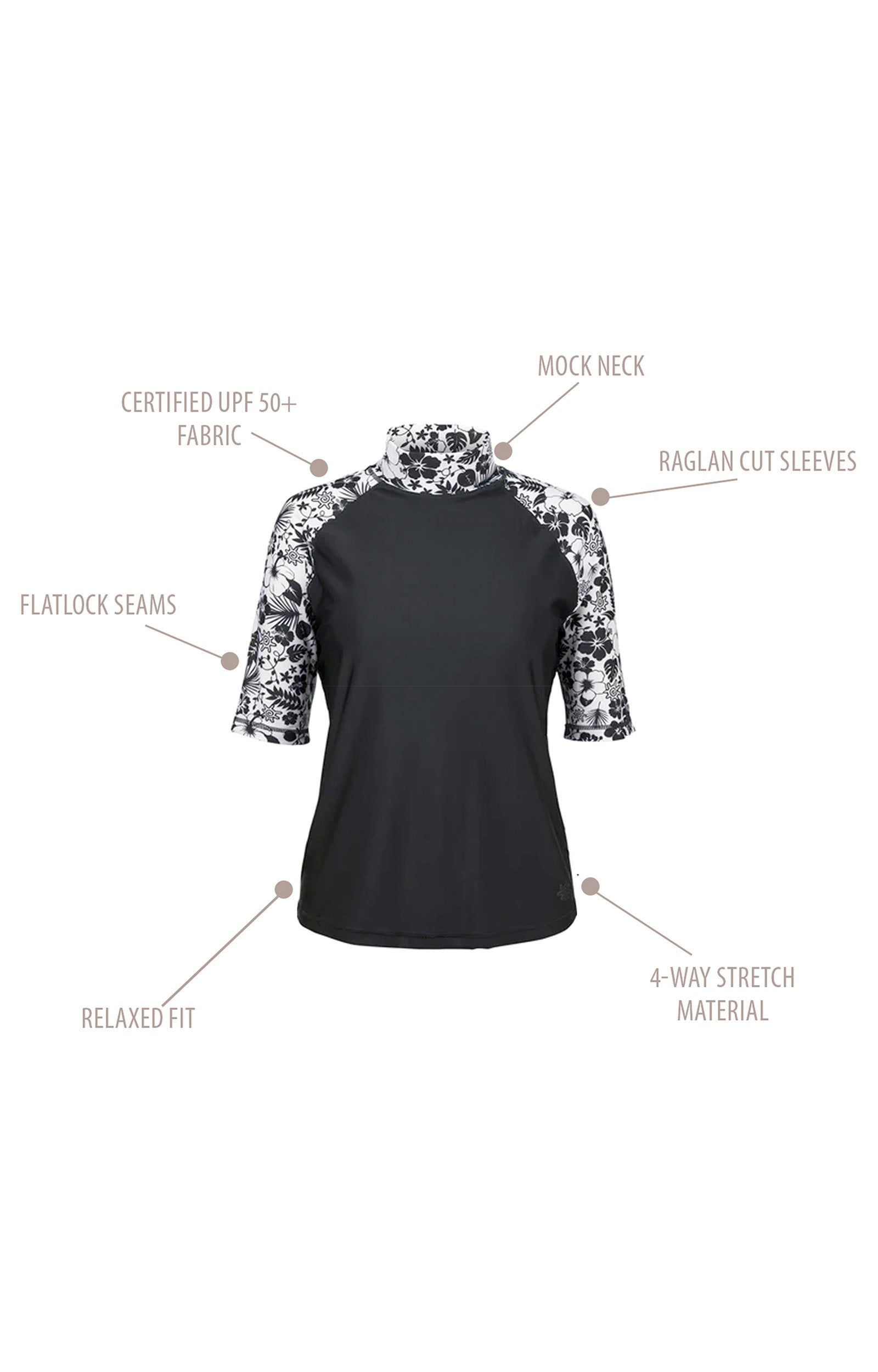 Women's Aloha Short Sleeve Sun & Swim Shirt