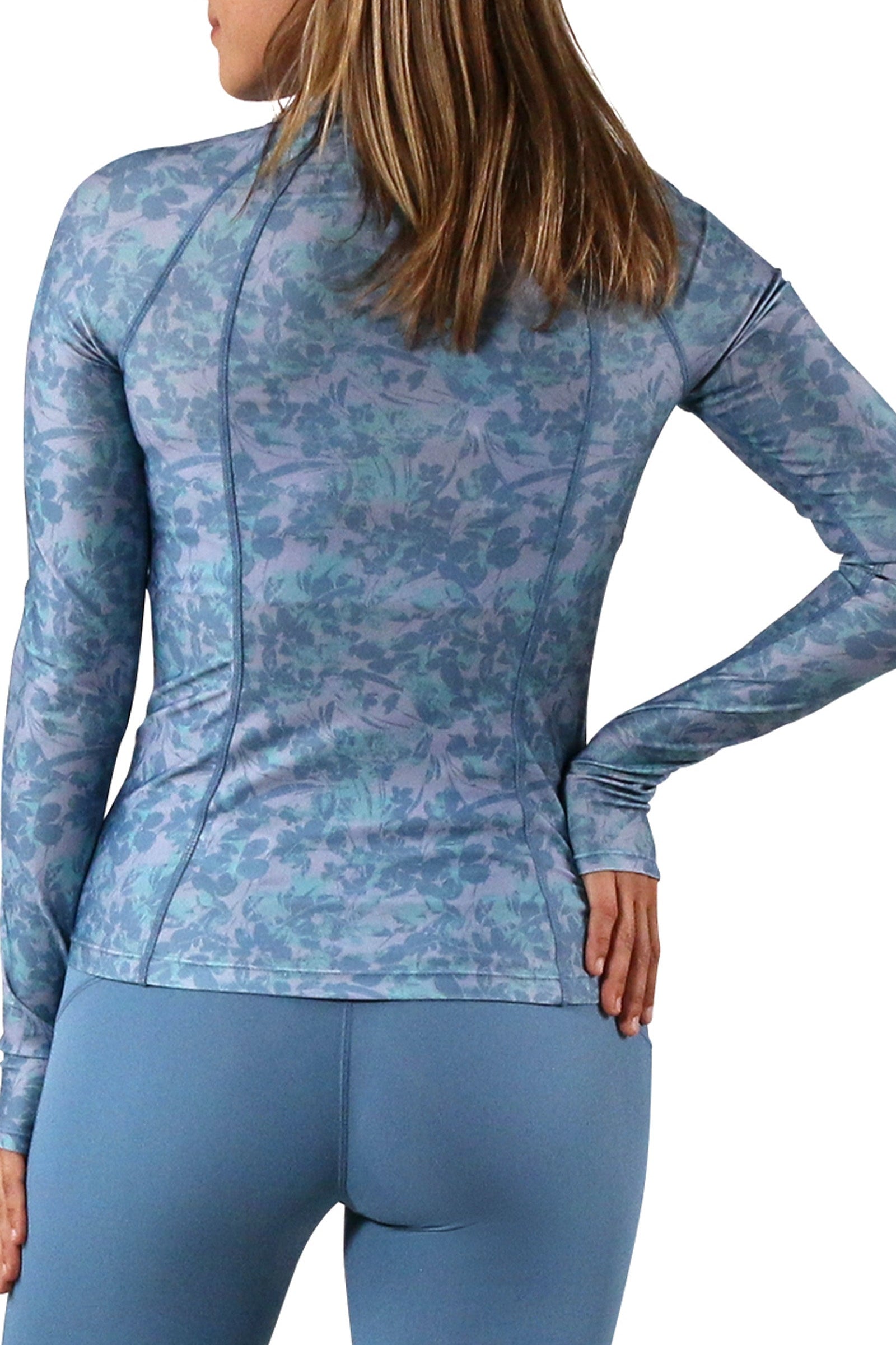 women's long sleeve rash guard in baltic petals|baltic-petals