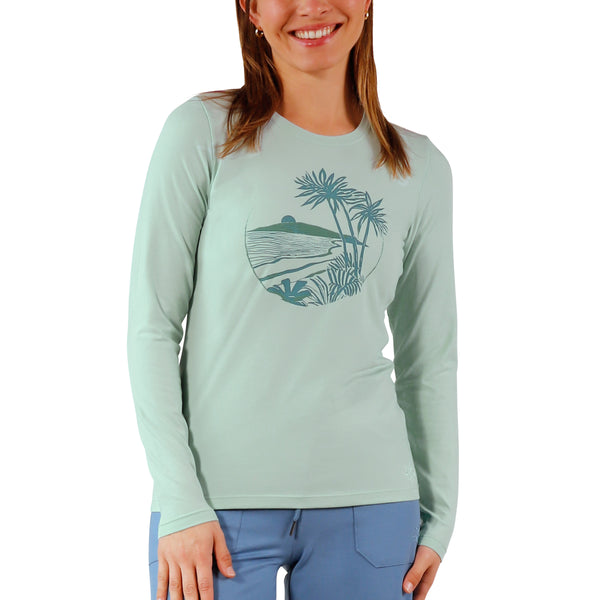 Kurve Women’s V-Neck Long Sleeve Shirt – UPF 50+ UV Protective Top, Made In USA - View #6